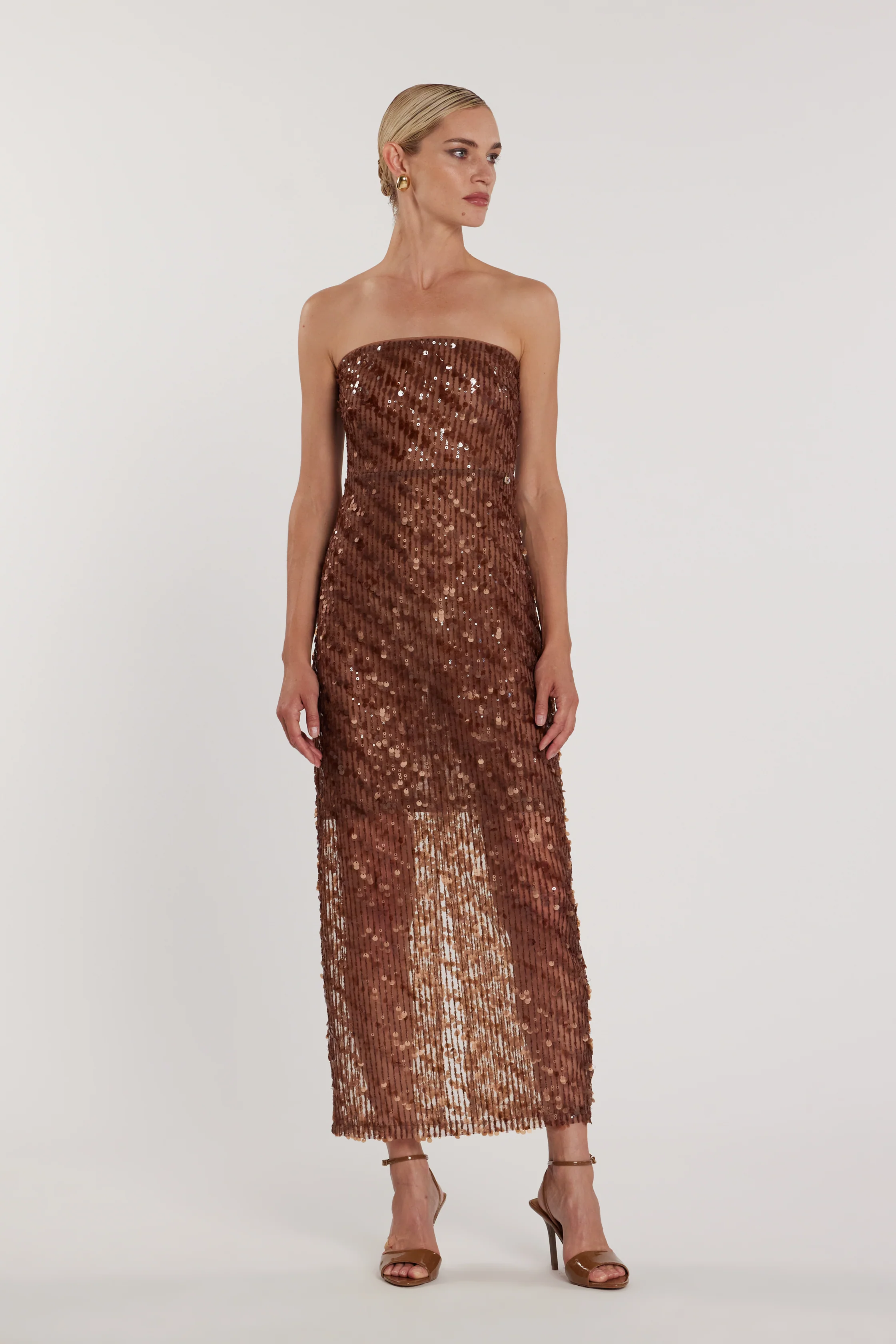 Abito DELREY midi fascia full paillettes
