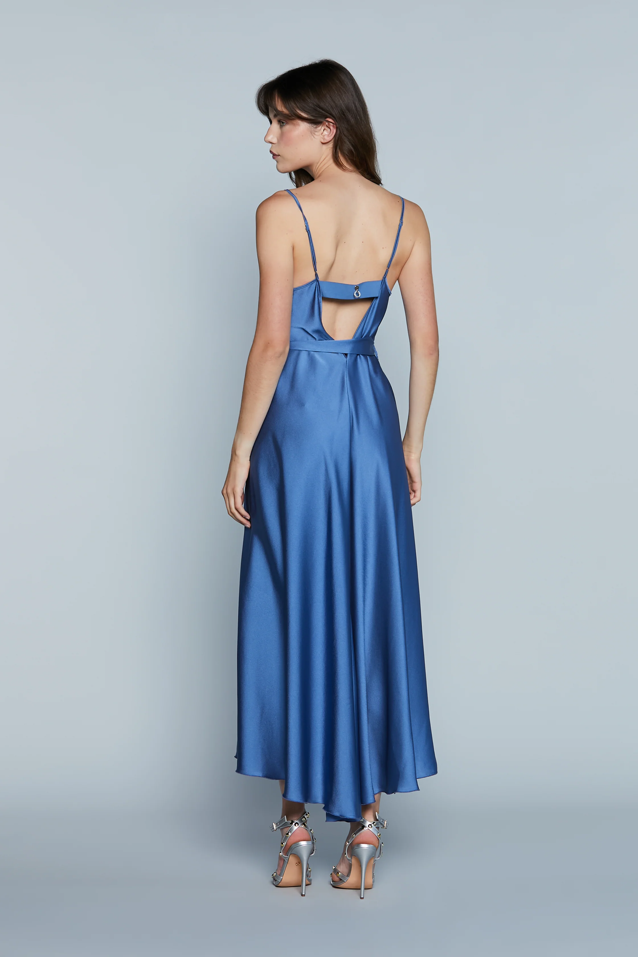 Abito MARRON Midi S/M con Cintura Raso - Image 3