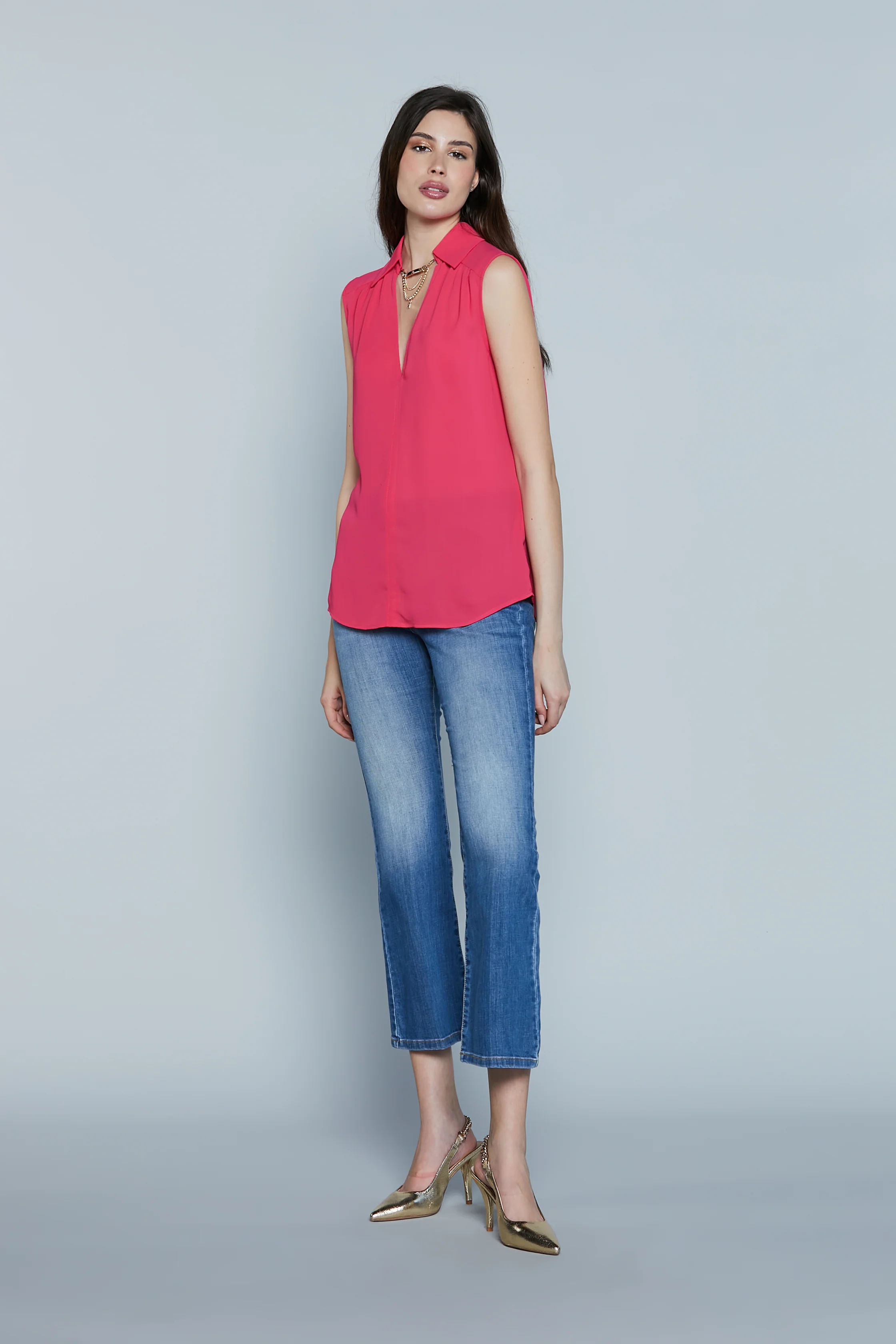 Blusa CORDOBA S/M con Colletto più Collana più Imp.Centrale più Goccia Schiena più Bott. - Image 5