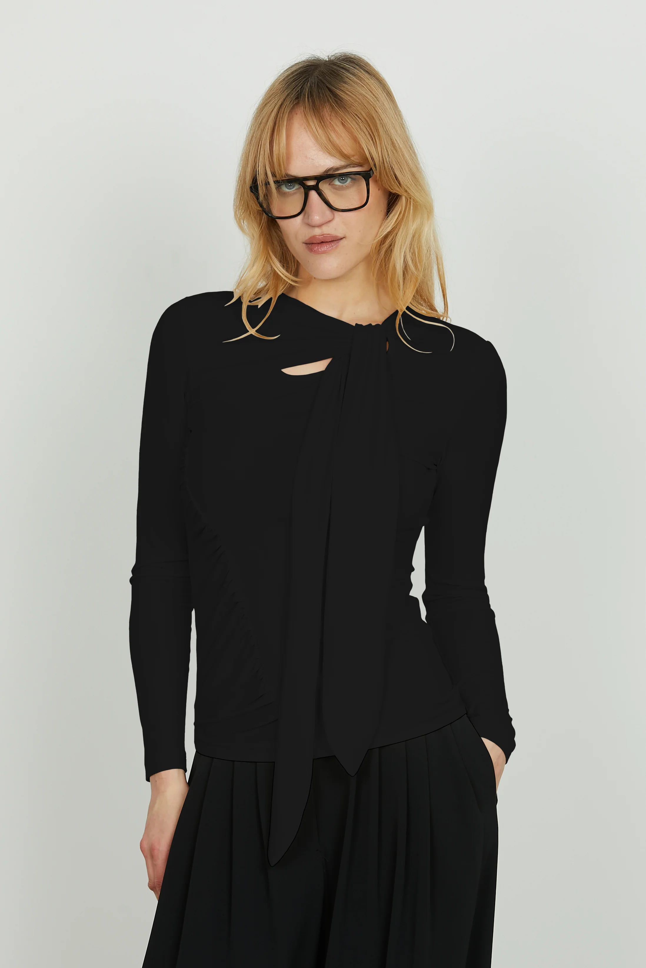 Blusa MOREN manica lunga con pieghe più goccia seno più fusciacca - Image 7