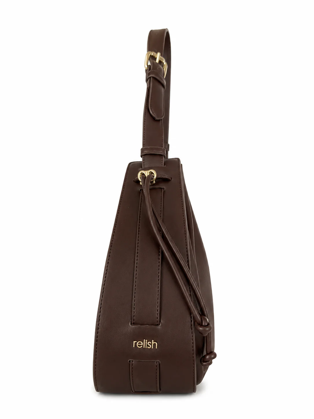 Borsa YUMI secchiello con coulisse più zip in ecopelle - Image 3