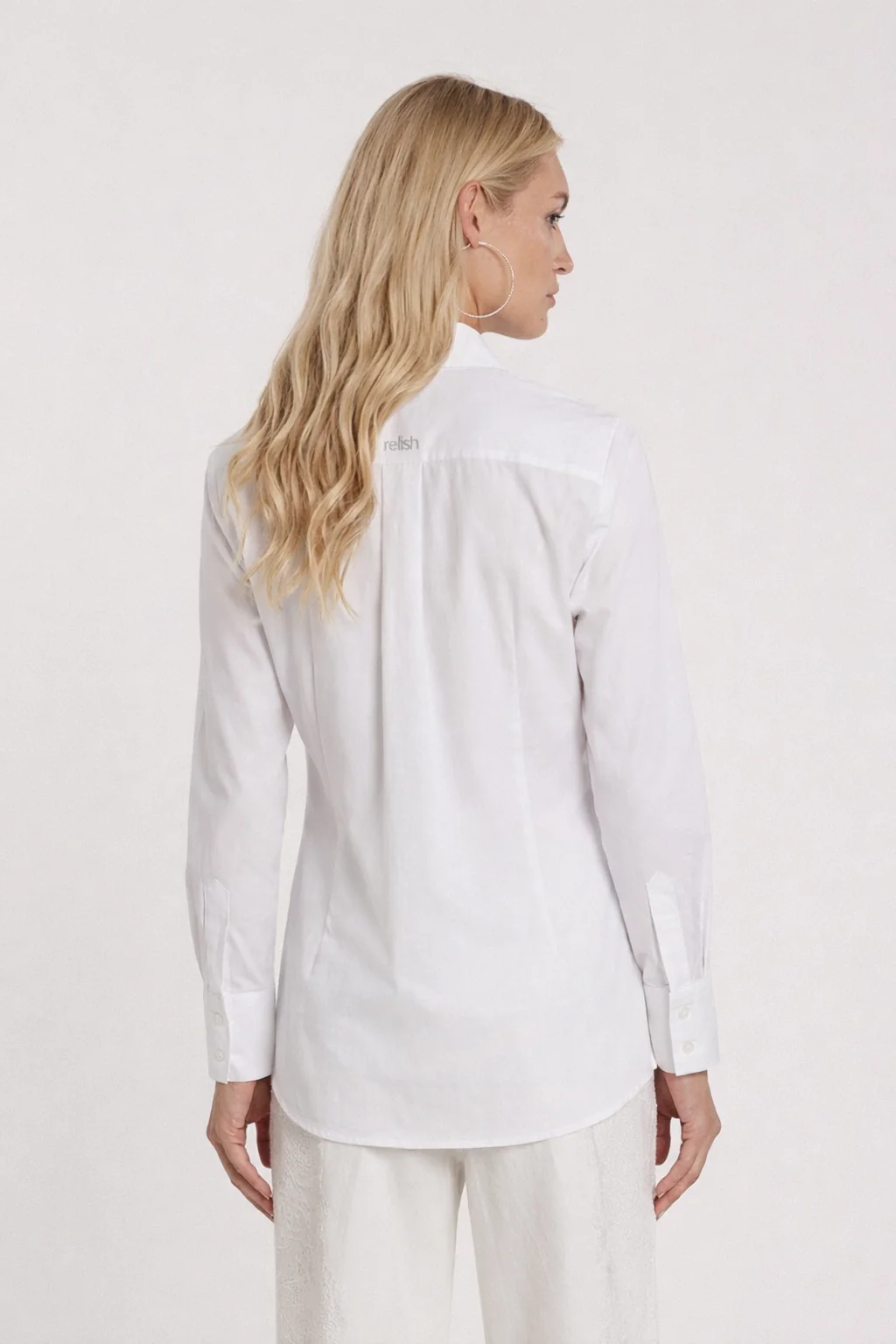 Camicia NATALIE_A maniche lunghe con doppio polso più collo con tasca più applicazioni pietre più strass - Image 2