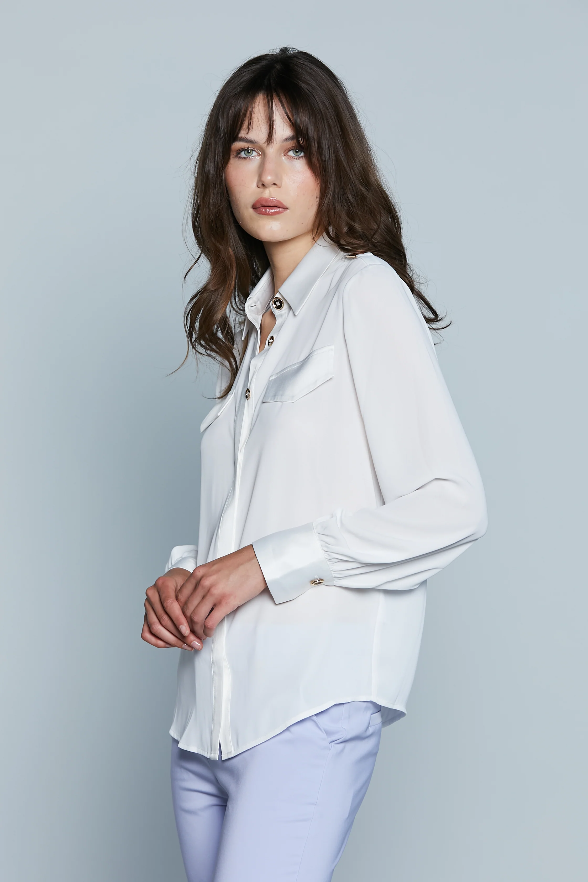 Camicia SEGOVIA M/L con Patte più Passanti Spalle più Inserti Raso - Image 2