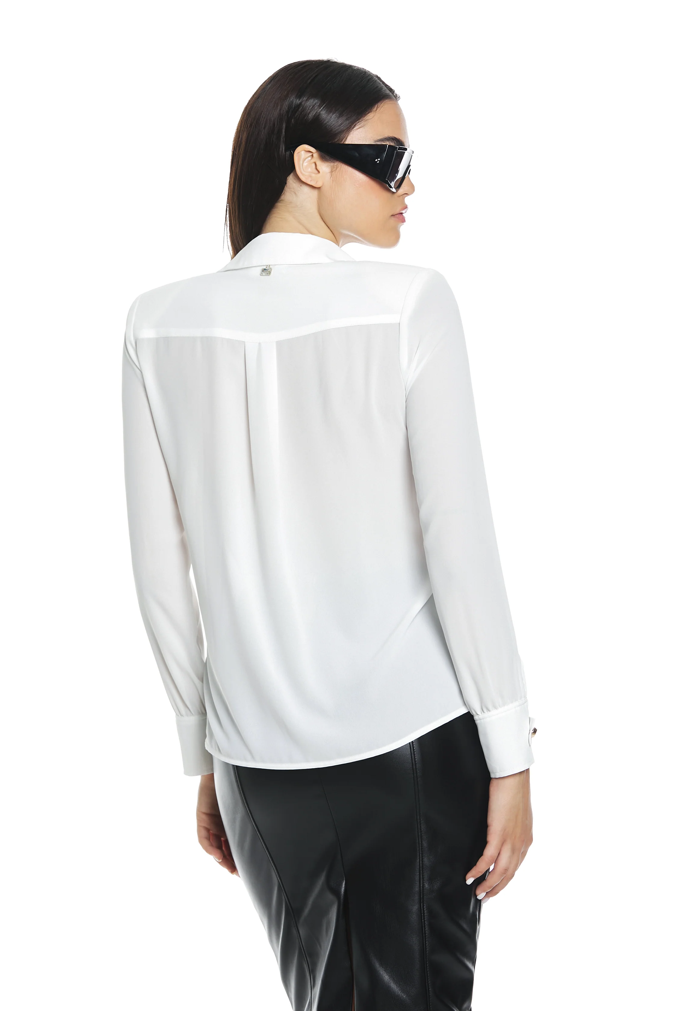 Camicia SUGILLITE manica lunga con tasca più bottoni più vele catene pendenti - Image 4