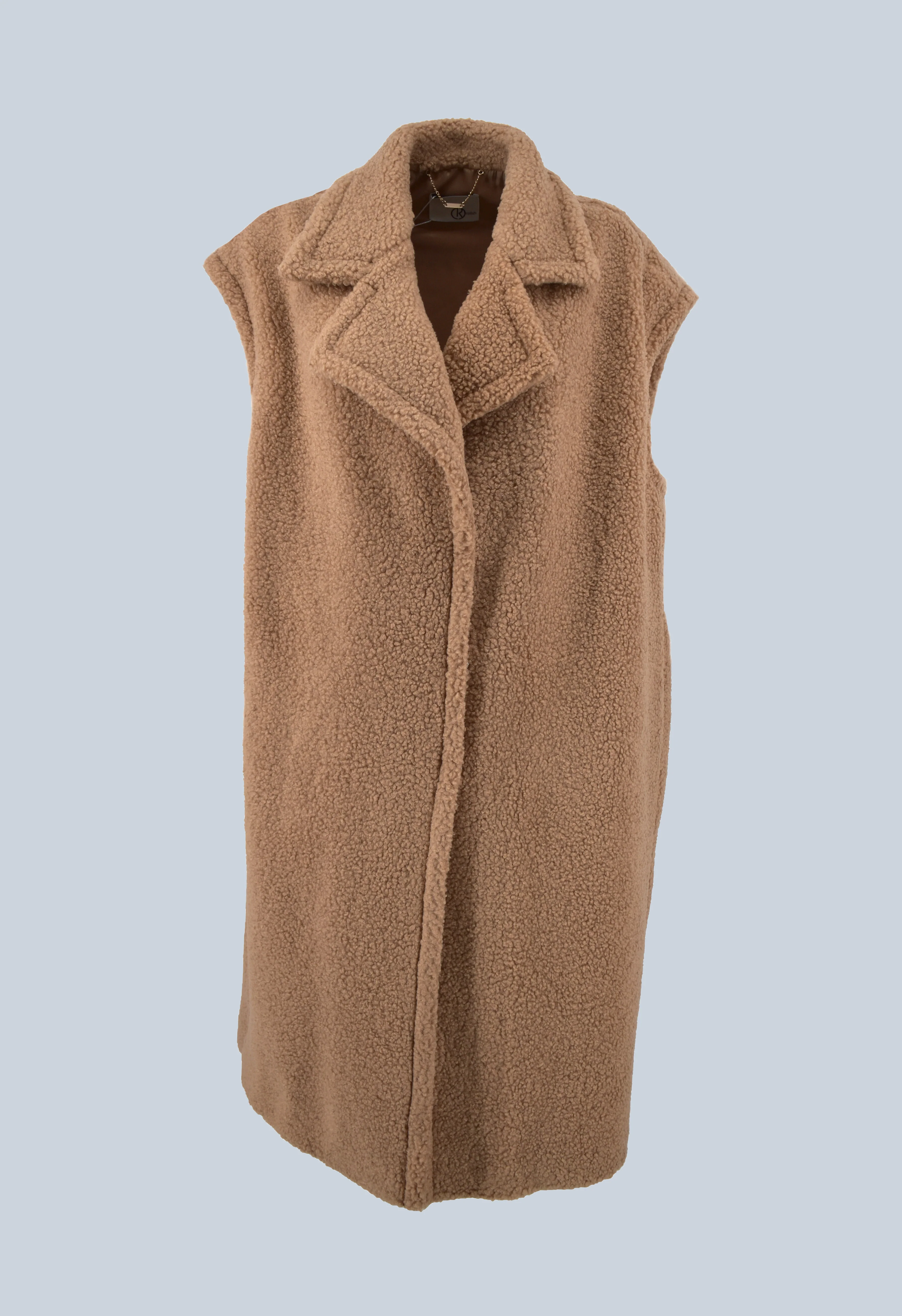 Cappotto NEZU lungo smanicato con tasche orsetto - Image 2