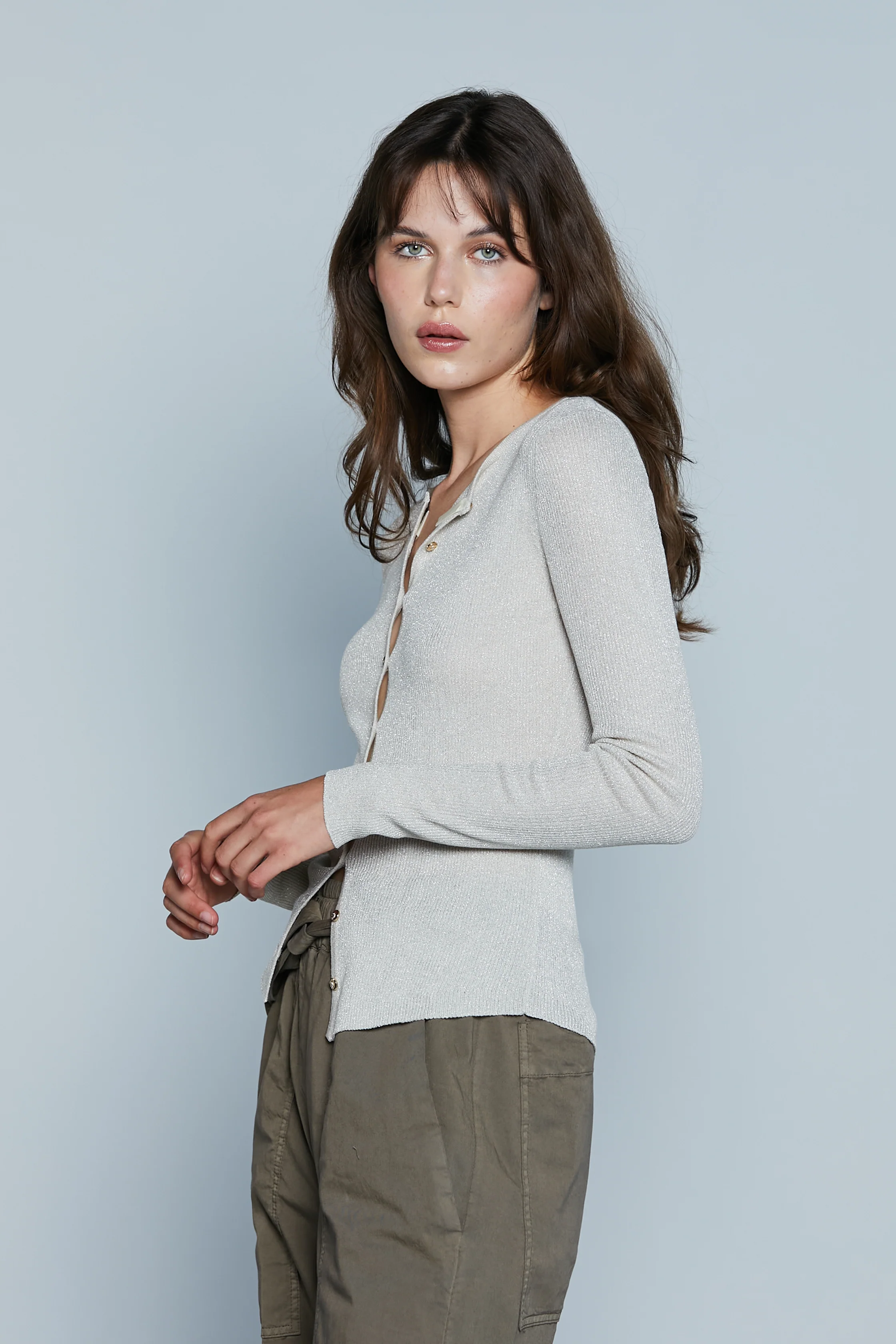 Cardigan BLENDA_LUR M/L Costina più Lurex - Image 2