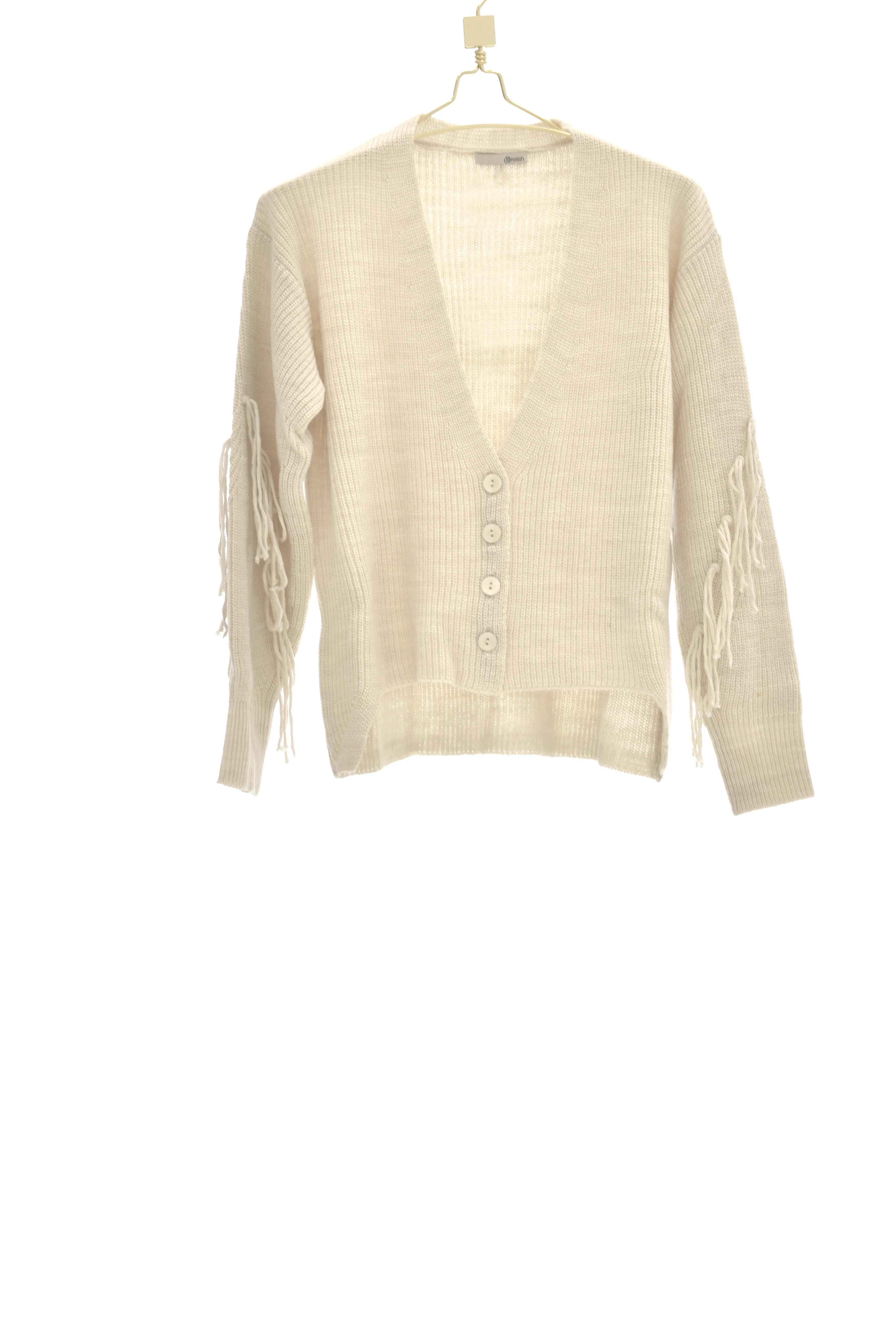 Cardigan POLYN corto manica lunga con frange - Image 5