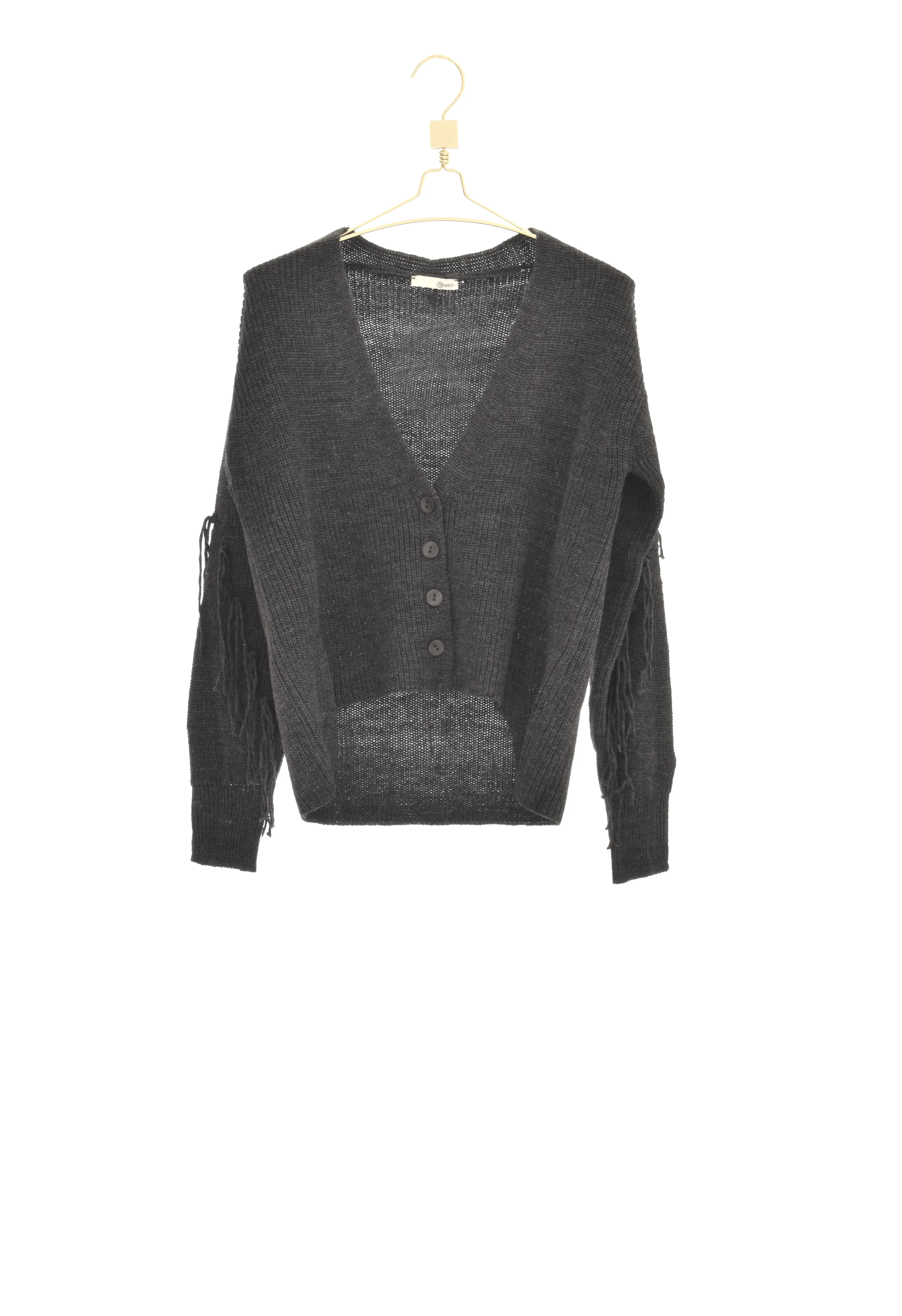 Cardigan POLYN corto manica lunga con frange - Image 6