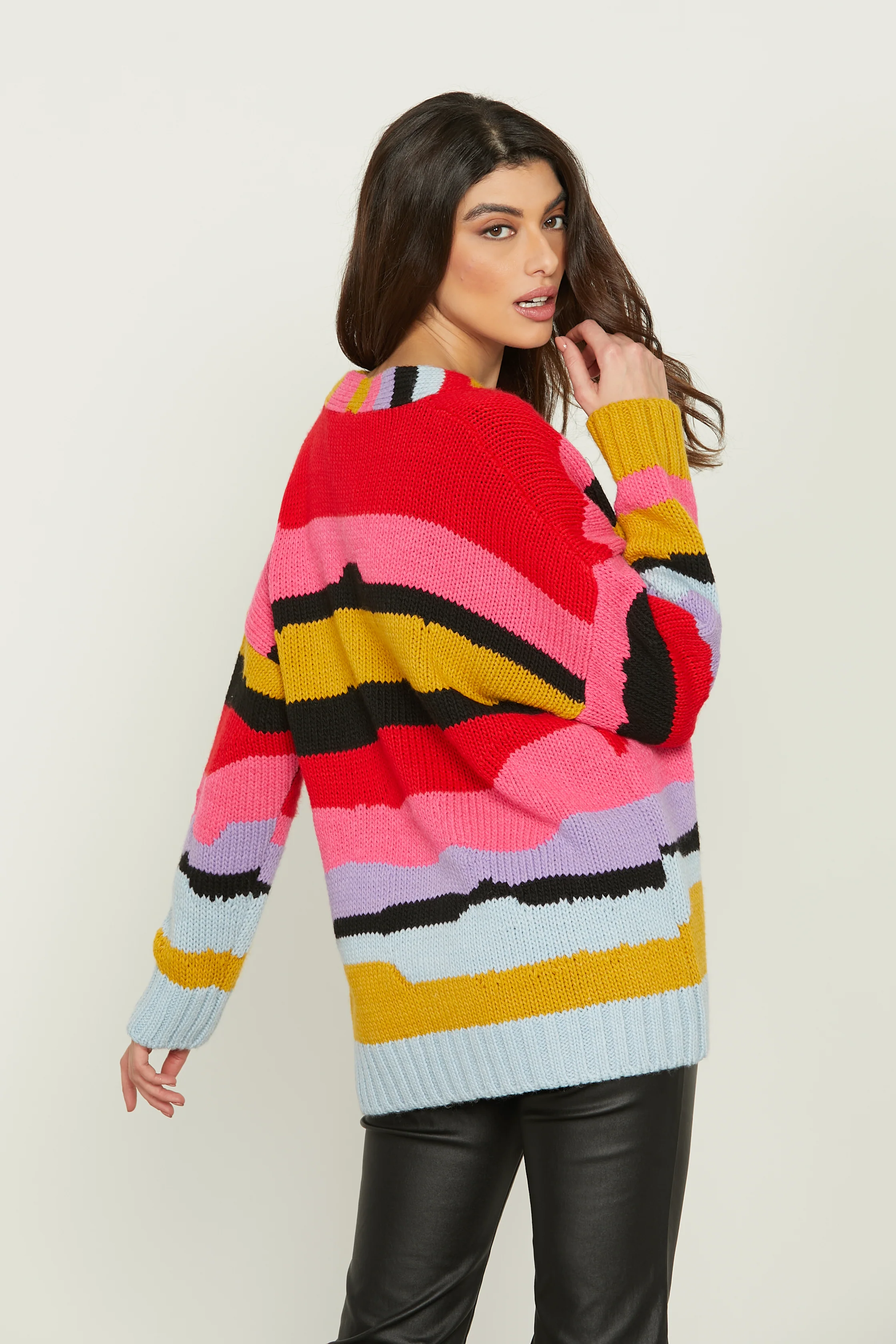 Cardigan TADEA manica lunga over multicolor - Image 4