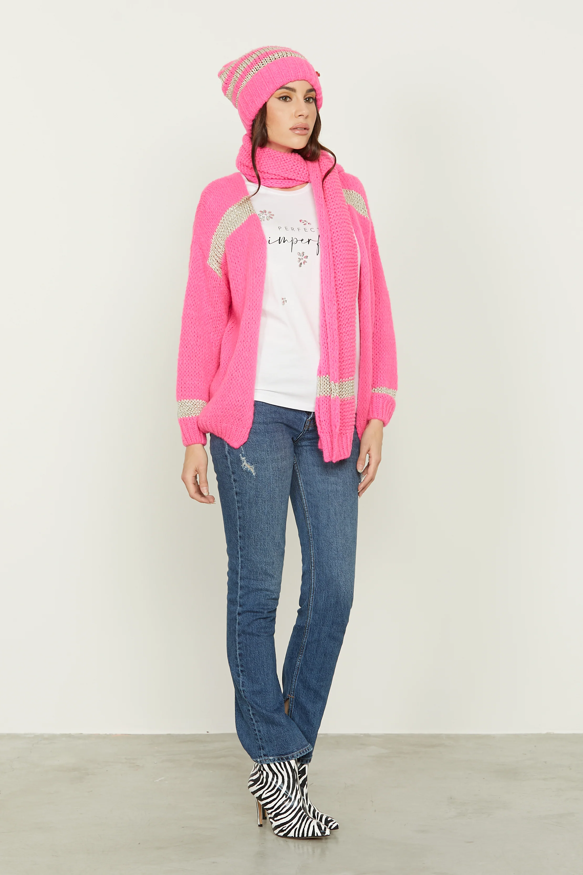 Cardigan WONDER manica lunga con inserti lurex - Image 4