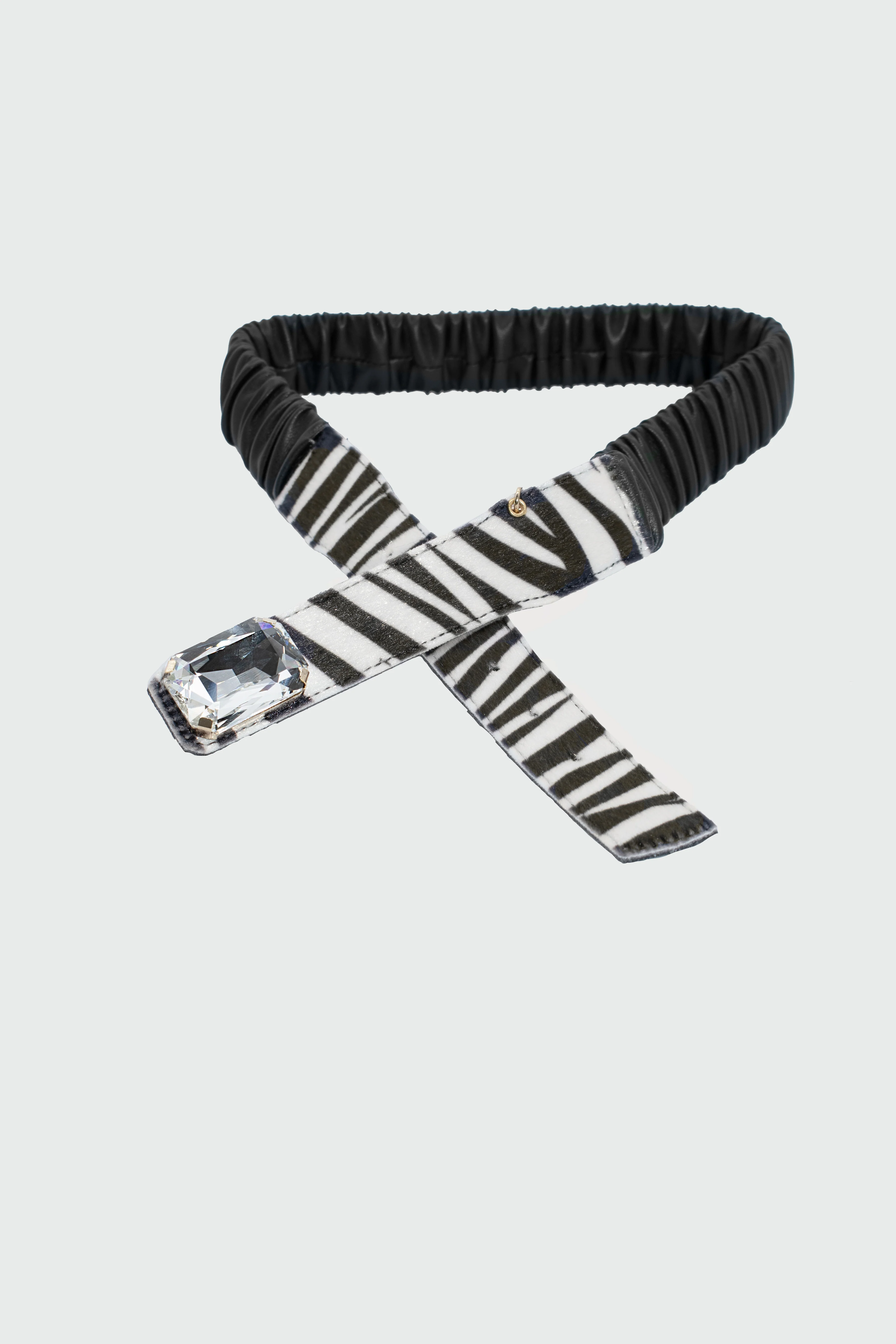 Cintura CONTAC con elastico più cabochon più inserto animalier ecopelle - Image 2
