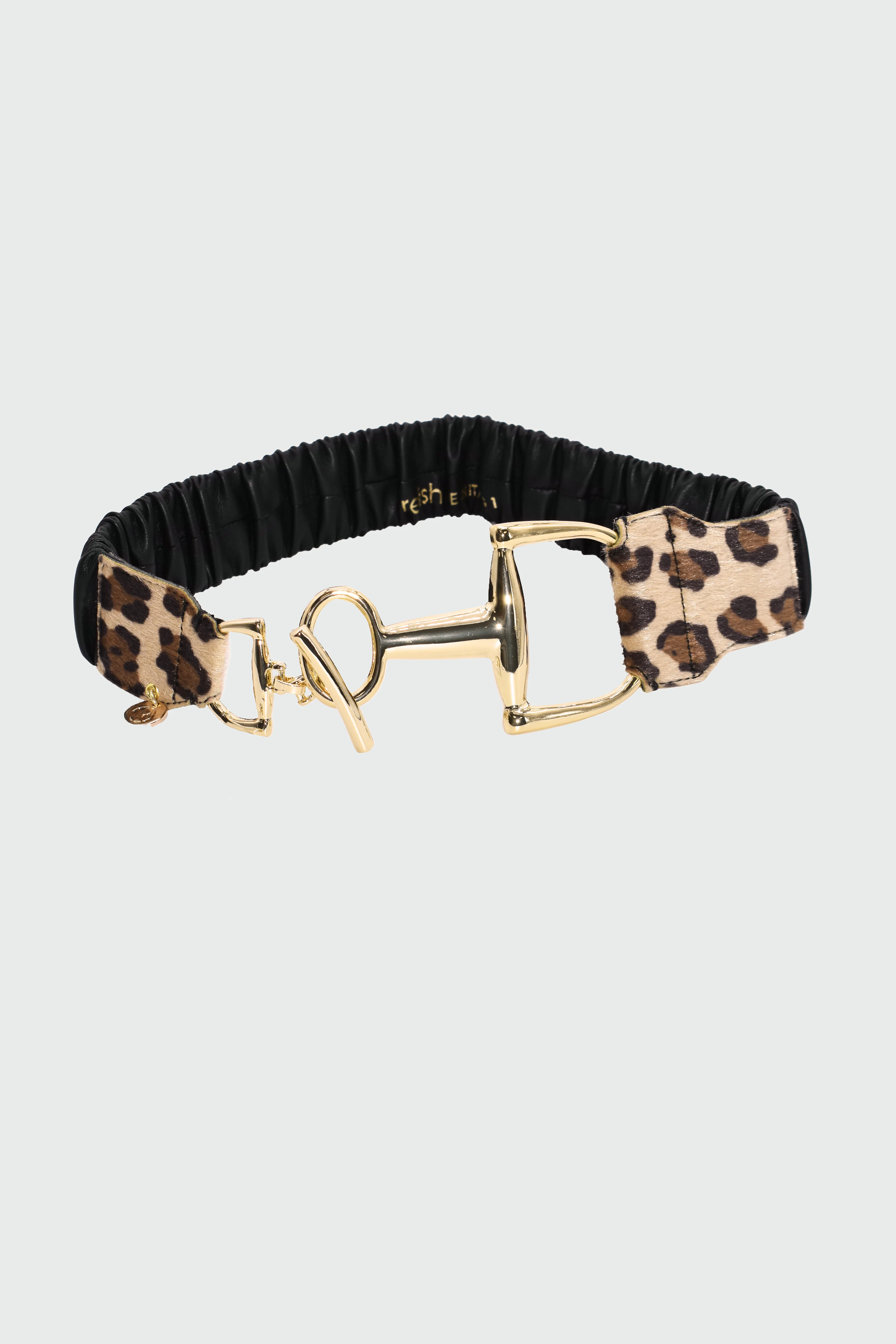 Cintura PRINTLE_MACULATO con elast. Più fibbia cavallerizza più ins.animalier eco.