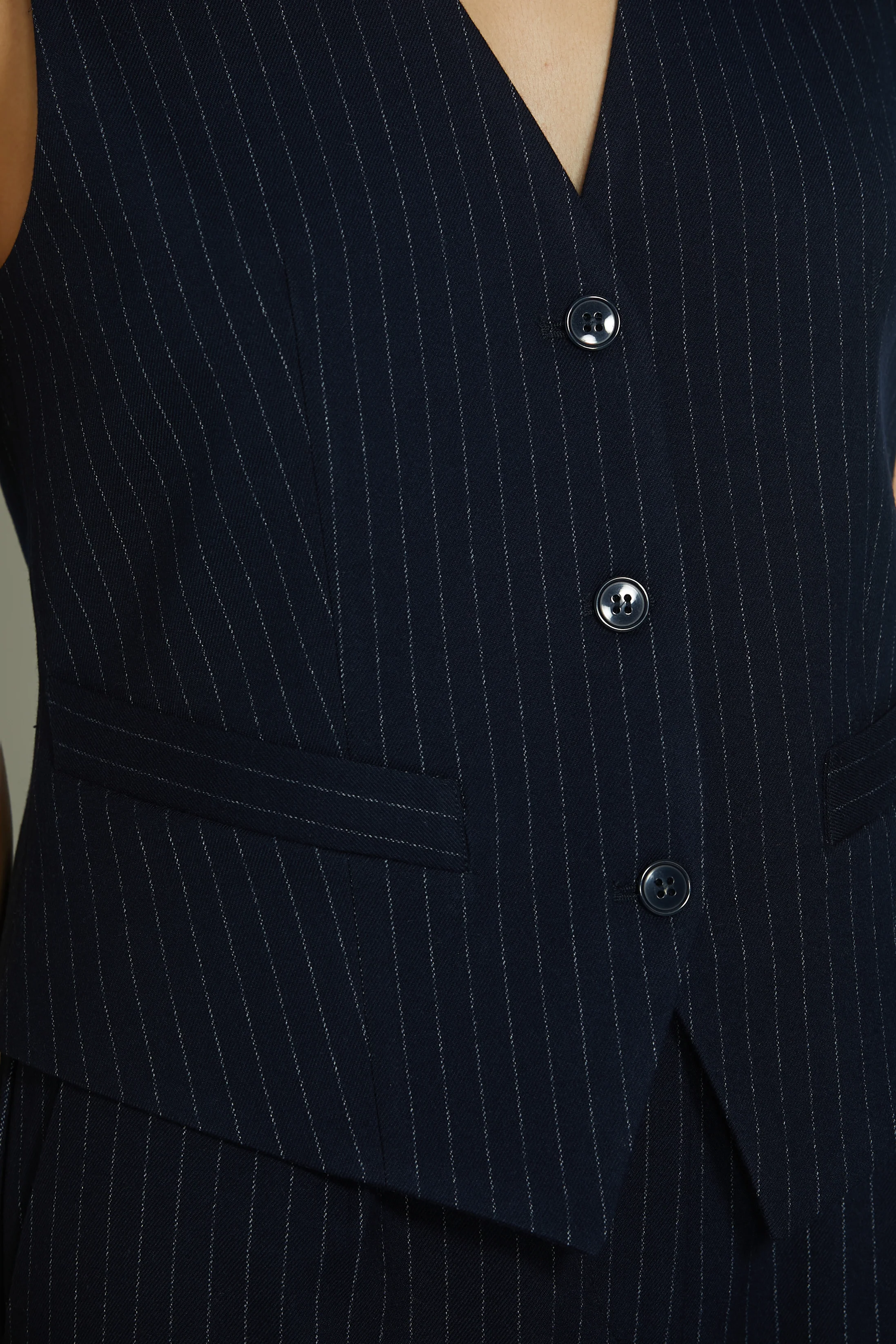 Gilet DANIEL_G in tessuto gessato - Image 4