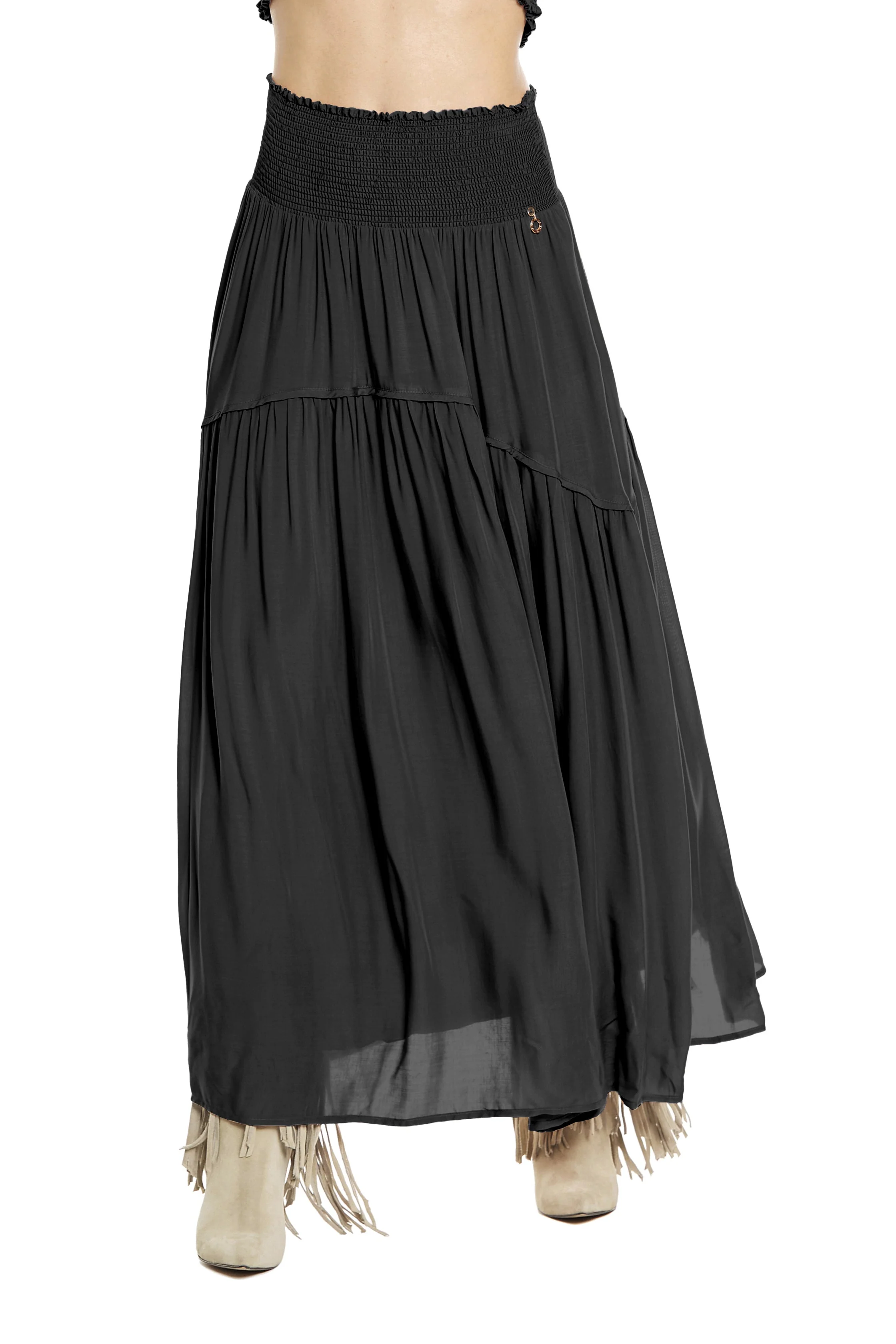 Gonna FILDER lunga in viscosa con punto smok - Image 7