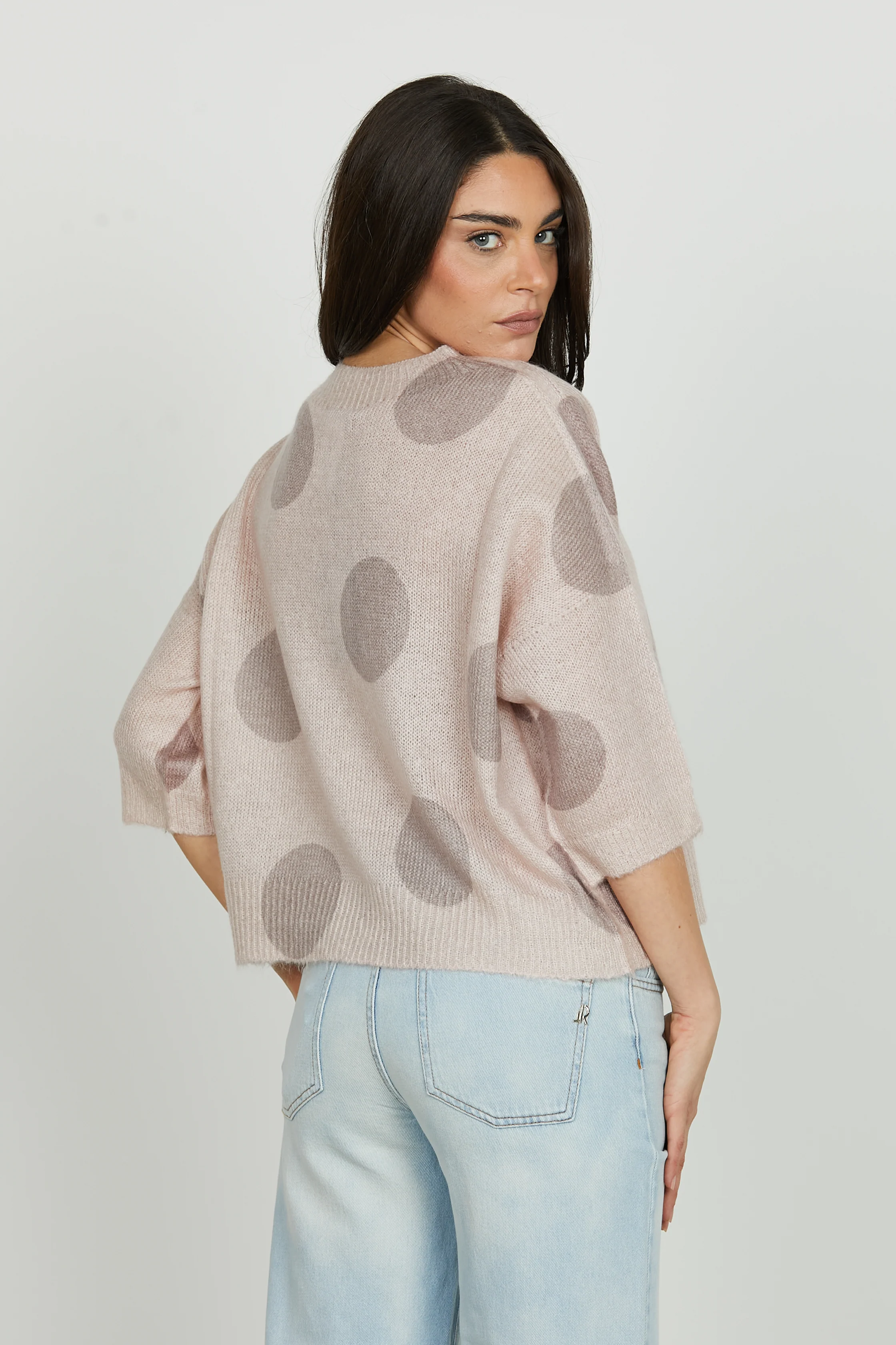 Maglia ADIRE maniche 3/4 fantasia cerchi - Image 3