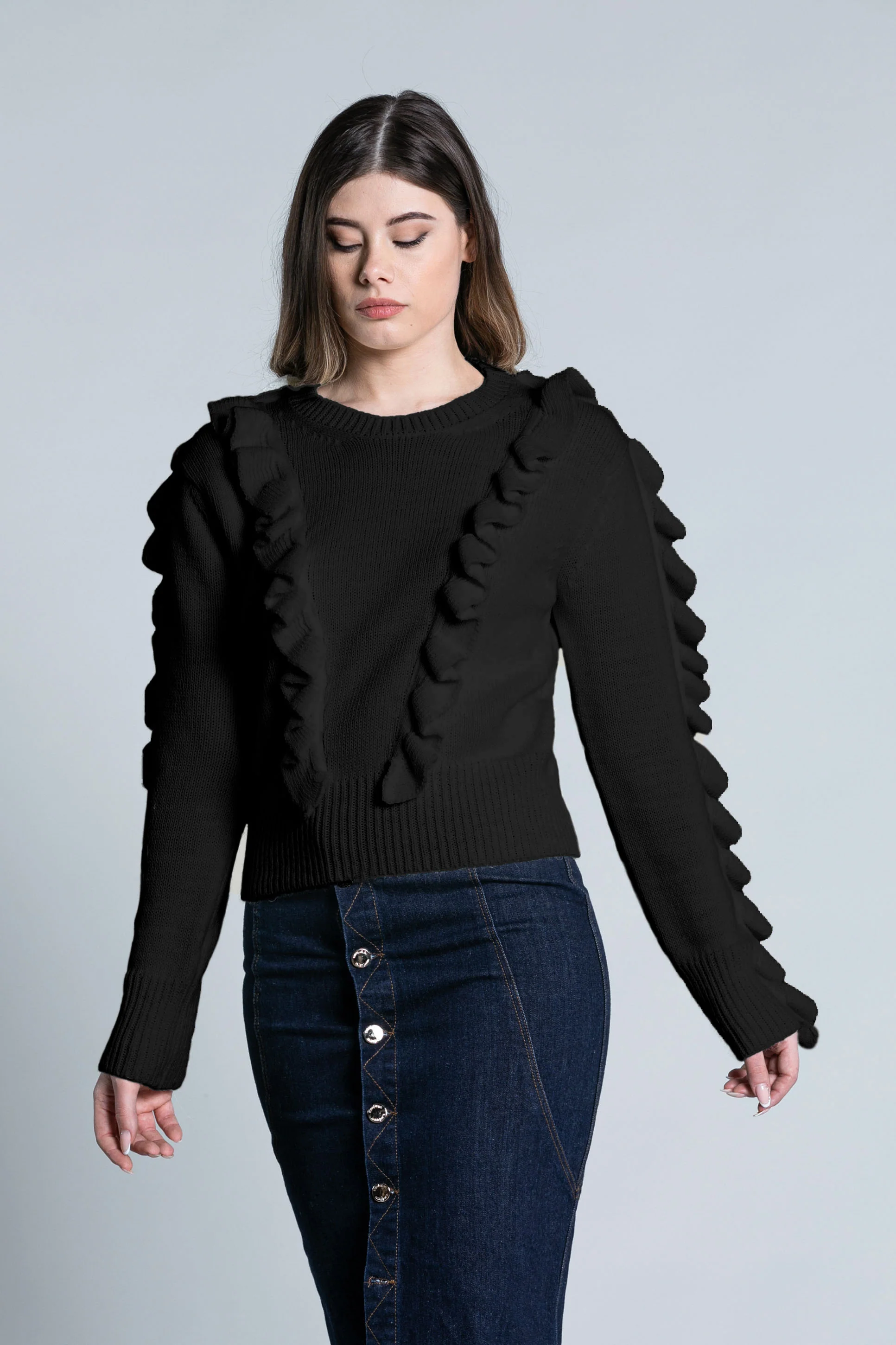 Maglia DINA manica lunga con rouches - Image 5