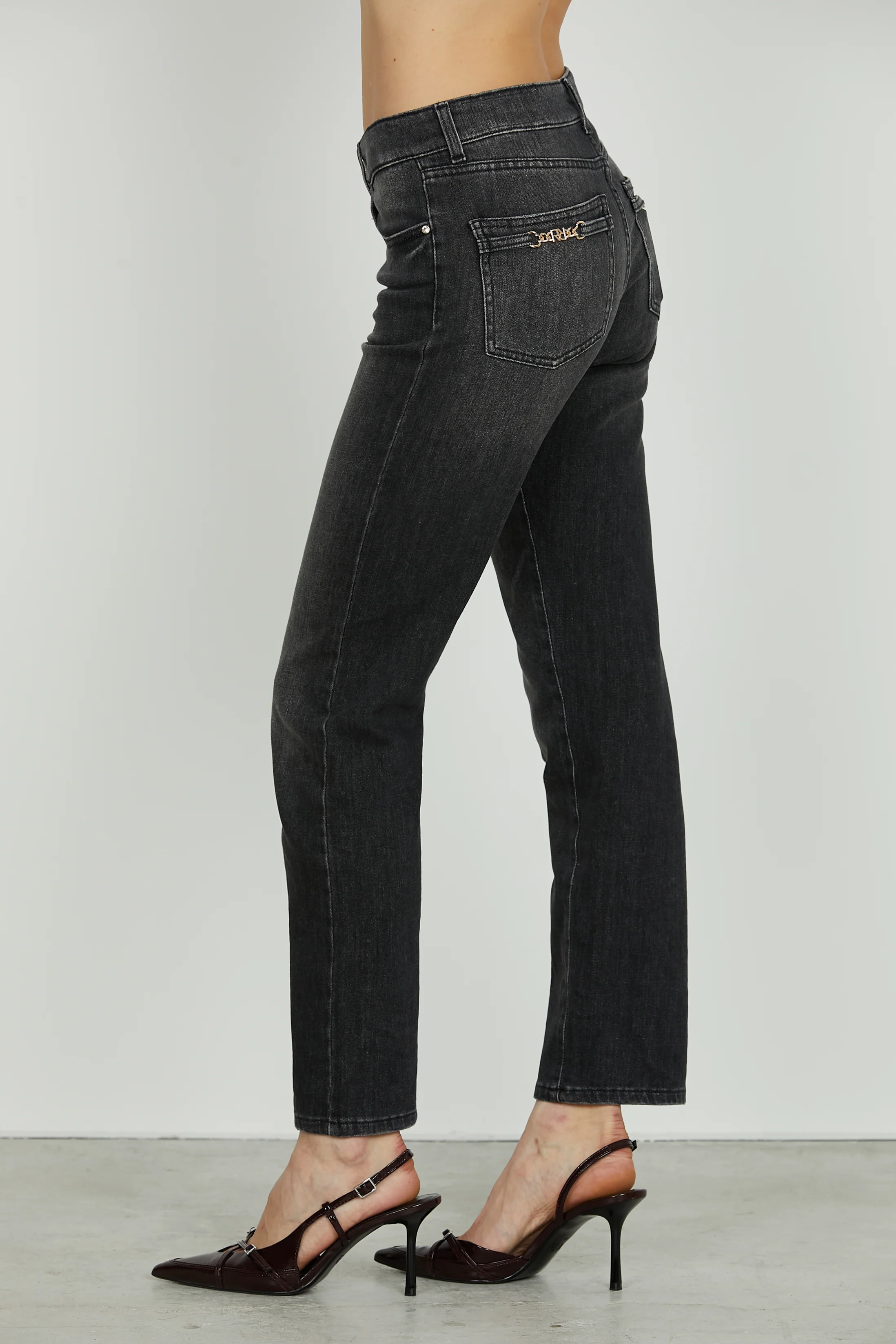 Panta CINDY_31 v.media 5 ts con micro-rotture cigarette fit denim black - Image 2