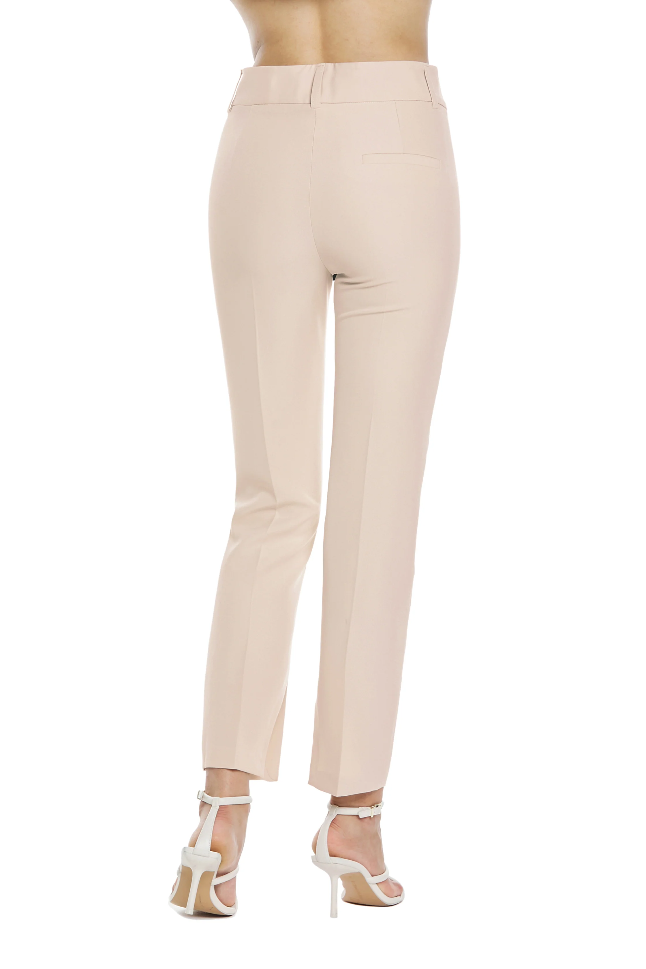 Pantalone CISARINA vita alta sigaretta con spacchi fondo - Image 4