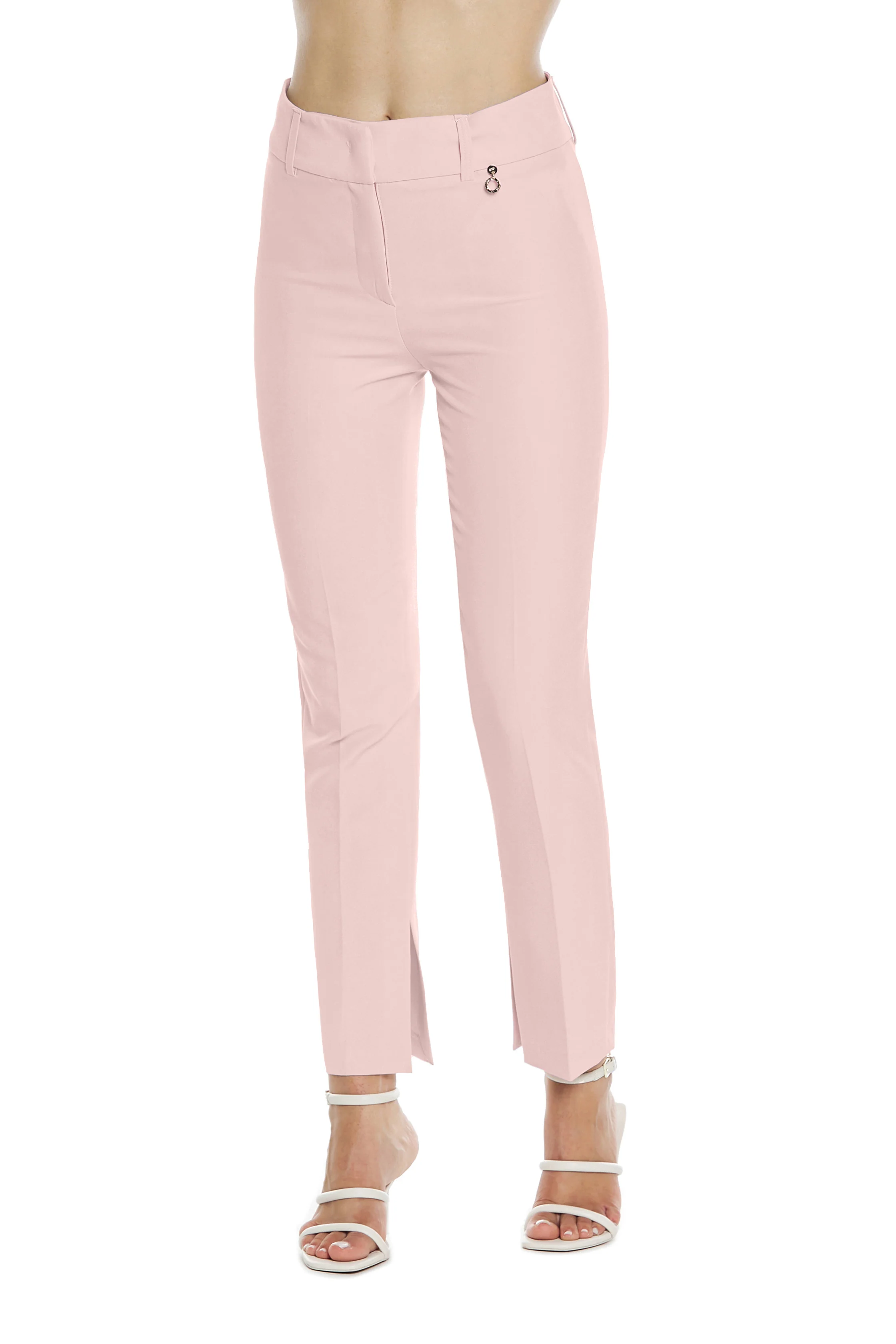 Pantalone CISARINA vita alta sigaretta con spacchi fondo - Image 7