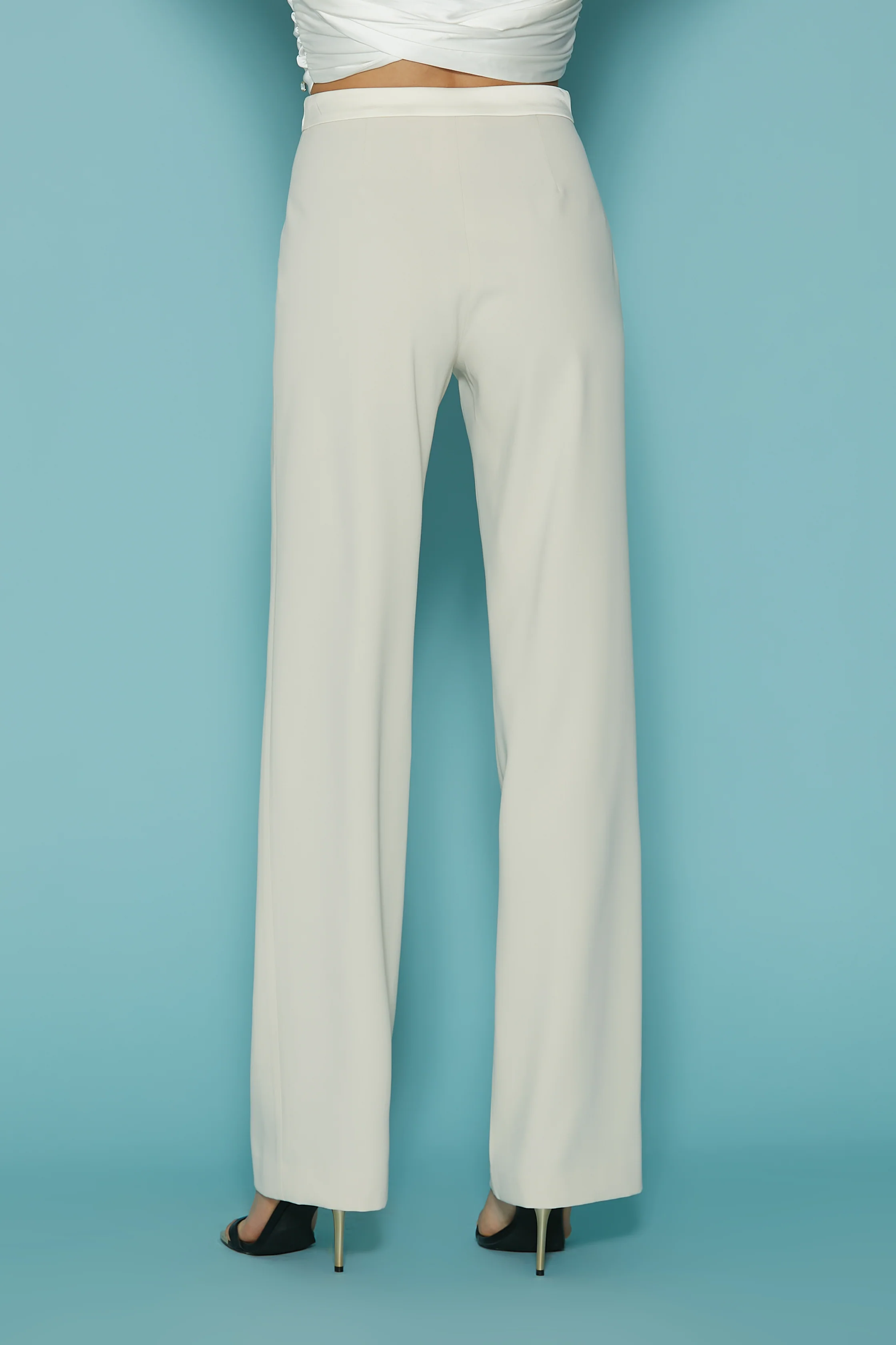 Panta DANIELE ampio vita alta con cinturino raso più ts.filetto - Image 4
