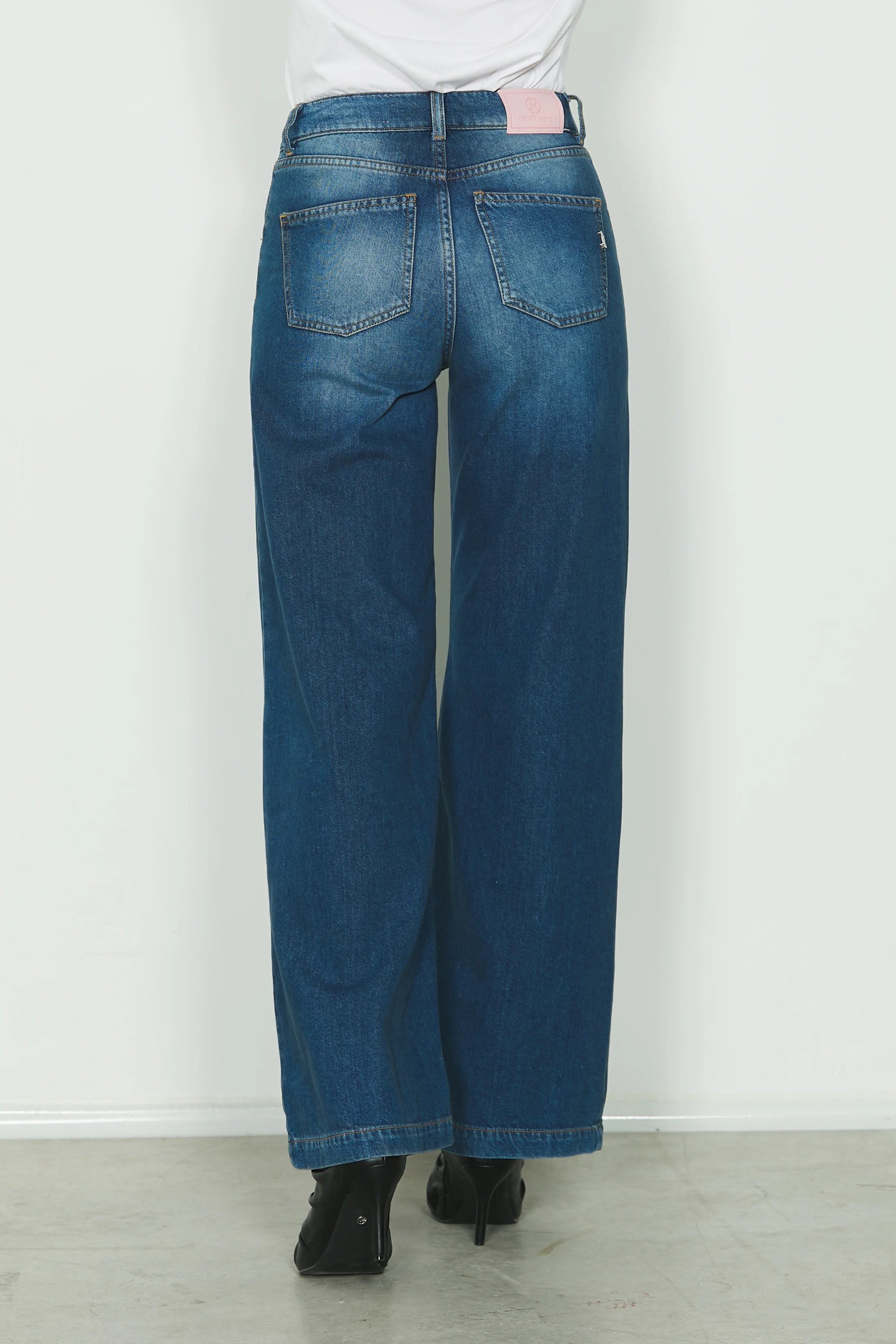 Jeans ELLELONG_23 vita media 5 ts straight fit in blue denim - Image 3