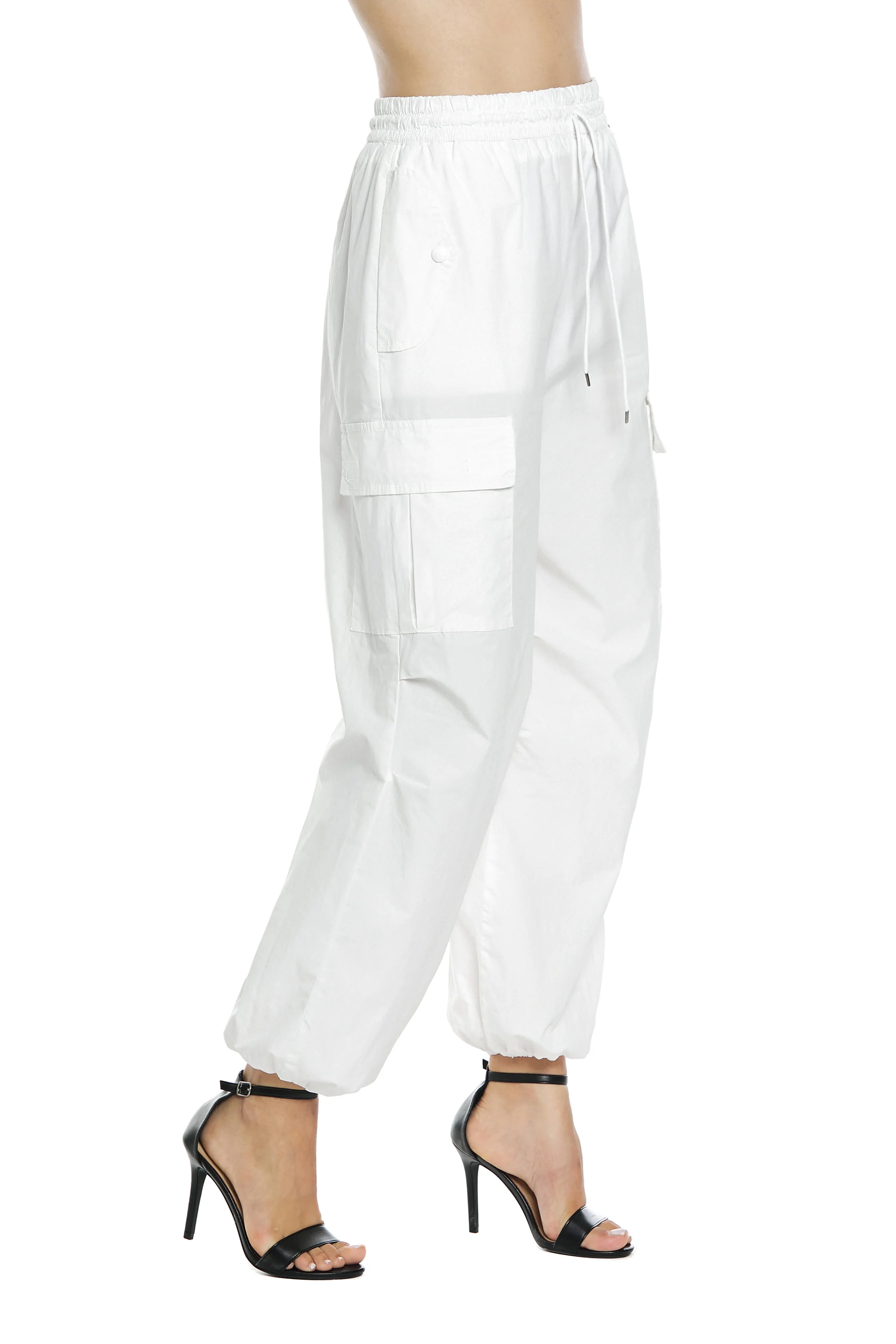Panta EMIMORFITE vita alta con elastico più coulisse più tasconi con elasdtico fondo - Image 3