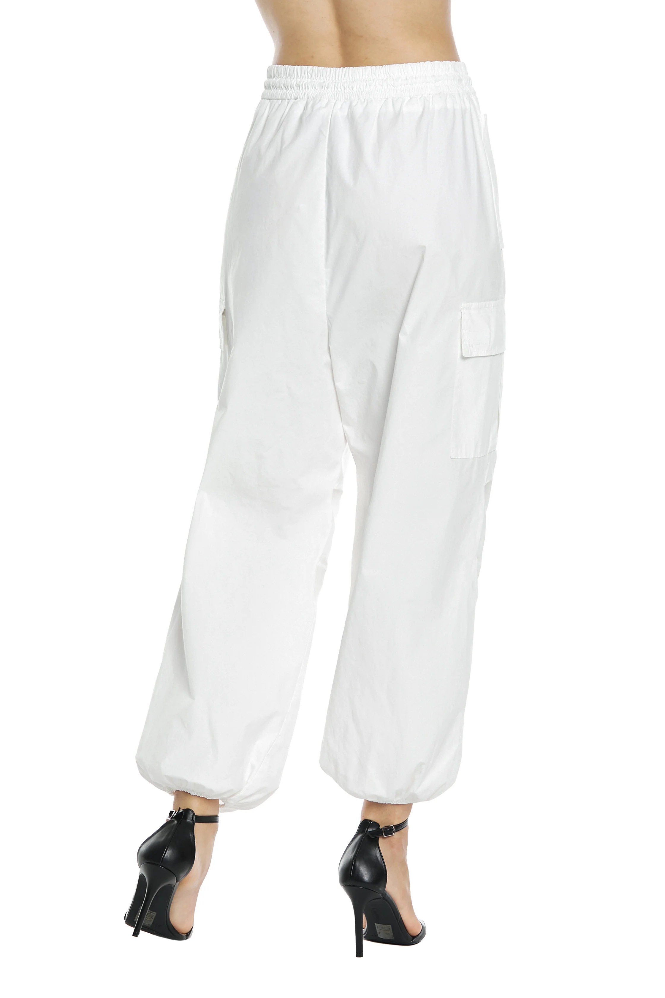 Panta EMIMORFITE vita alta con elastico più coulisse più tasconi con elasdtico fondo - Image 4