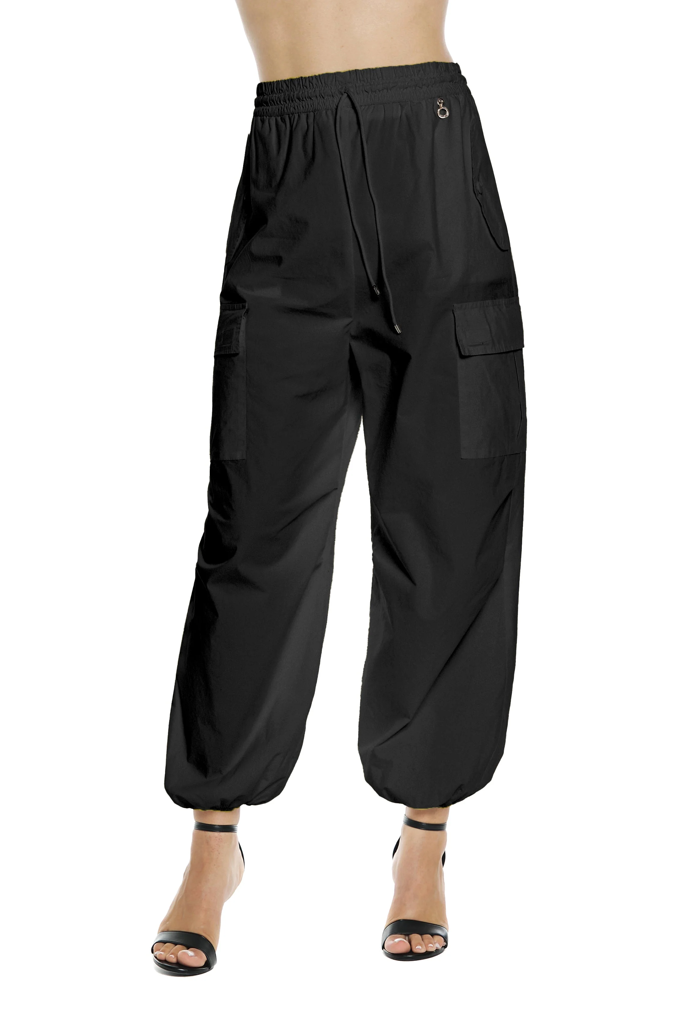Panta EMIMORFITE vita alta con elastico più coulisse più tasconi con elasdtico fondo - Image 6