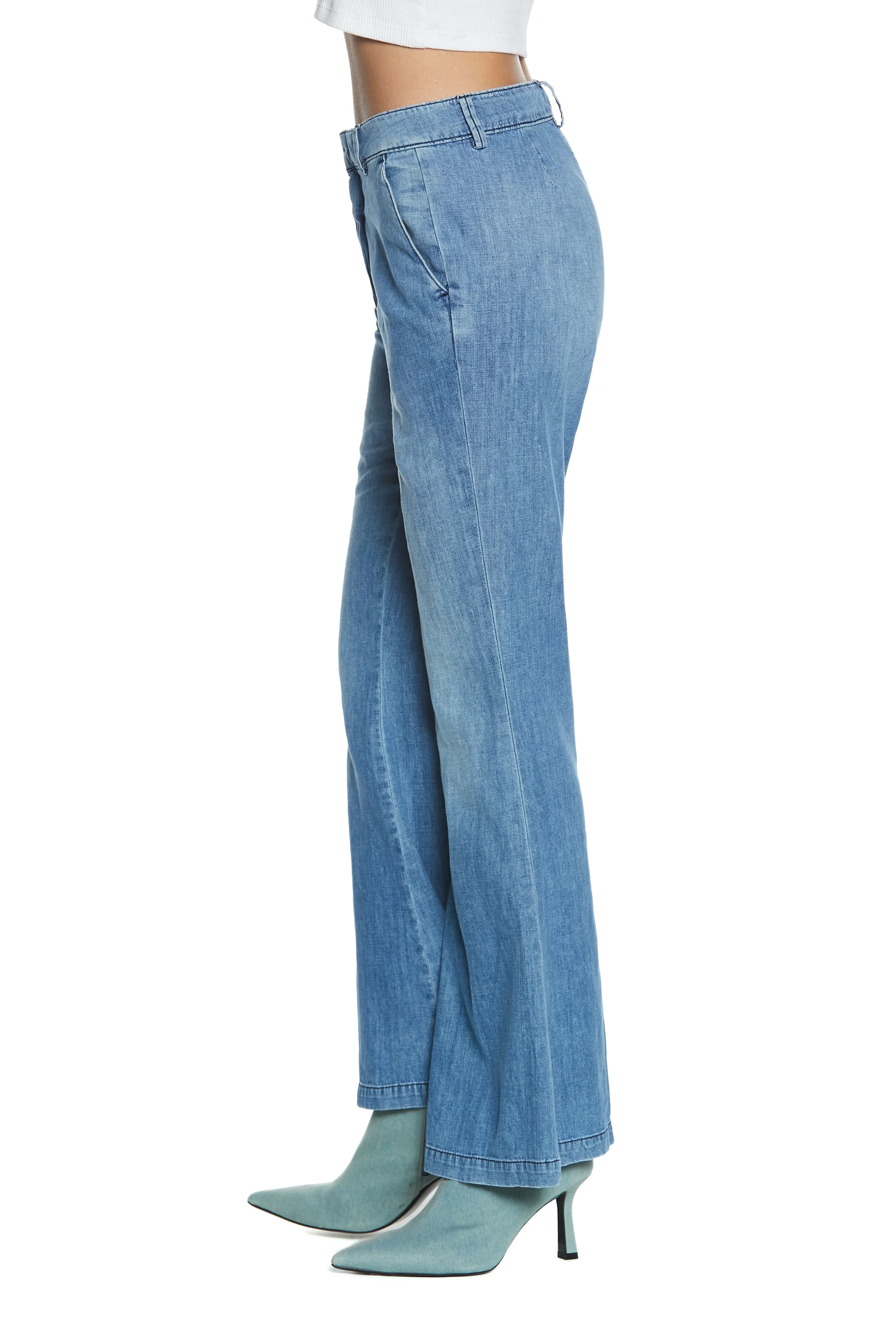 Panta KRISTEN_2 v.media chino flaire fit denim blu - Image 3