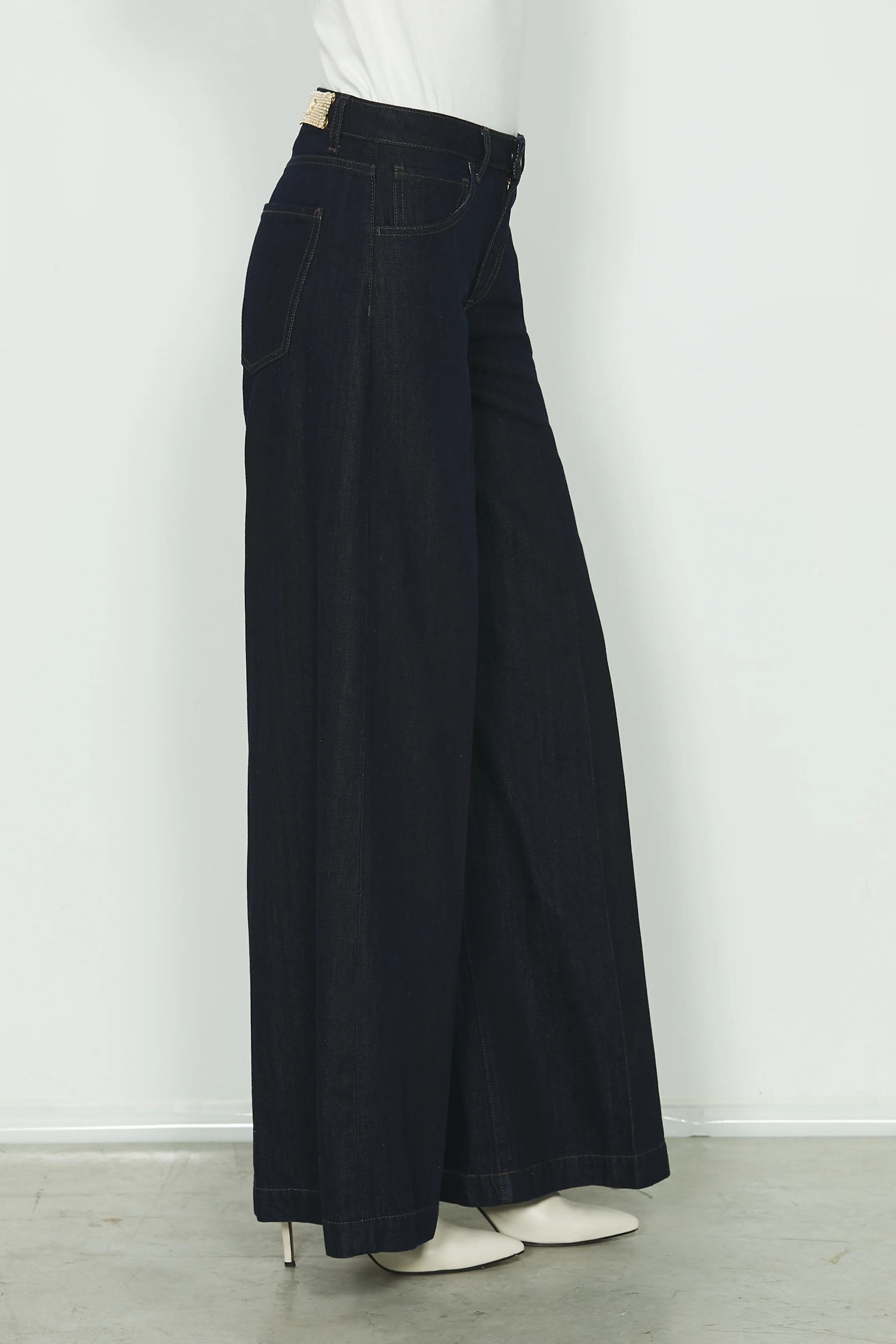 Panta LINDA_20 vita media 5 ts wild fit in blue denim - Image 2