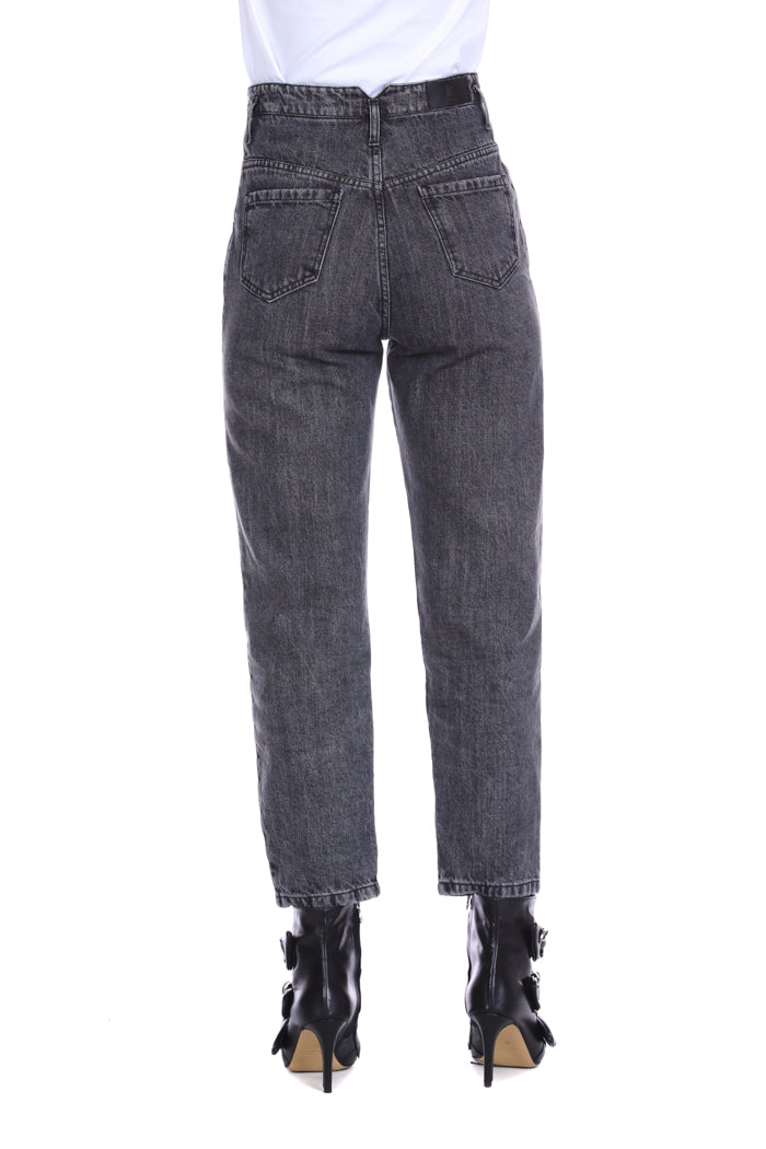 Jeans MILAS vita alta con bustino smoking più 4 ts denim black - Image 3