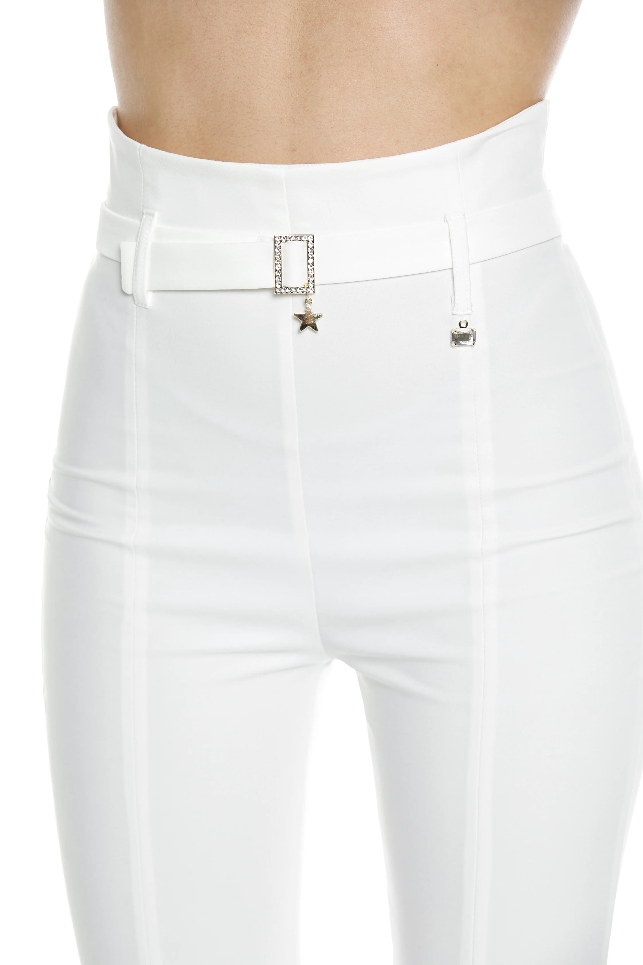 Panta PIETERSITE vita alta x/spacchi dav più cintura più fibbia strass - Image 6