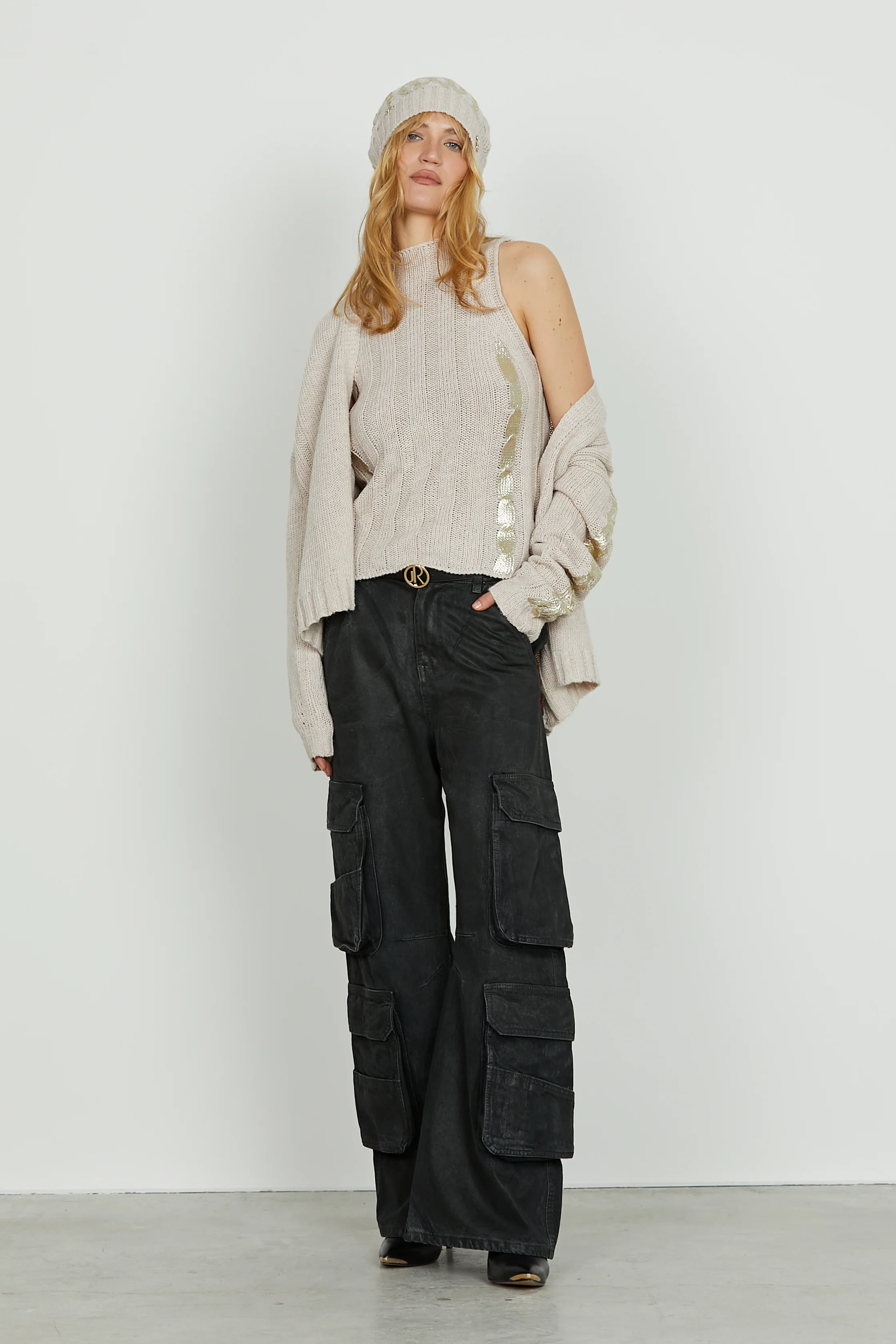Panta POCKET_30 v.alta 5 ts più tasconi wild leg fit denim black più laminatura - Image 5