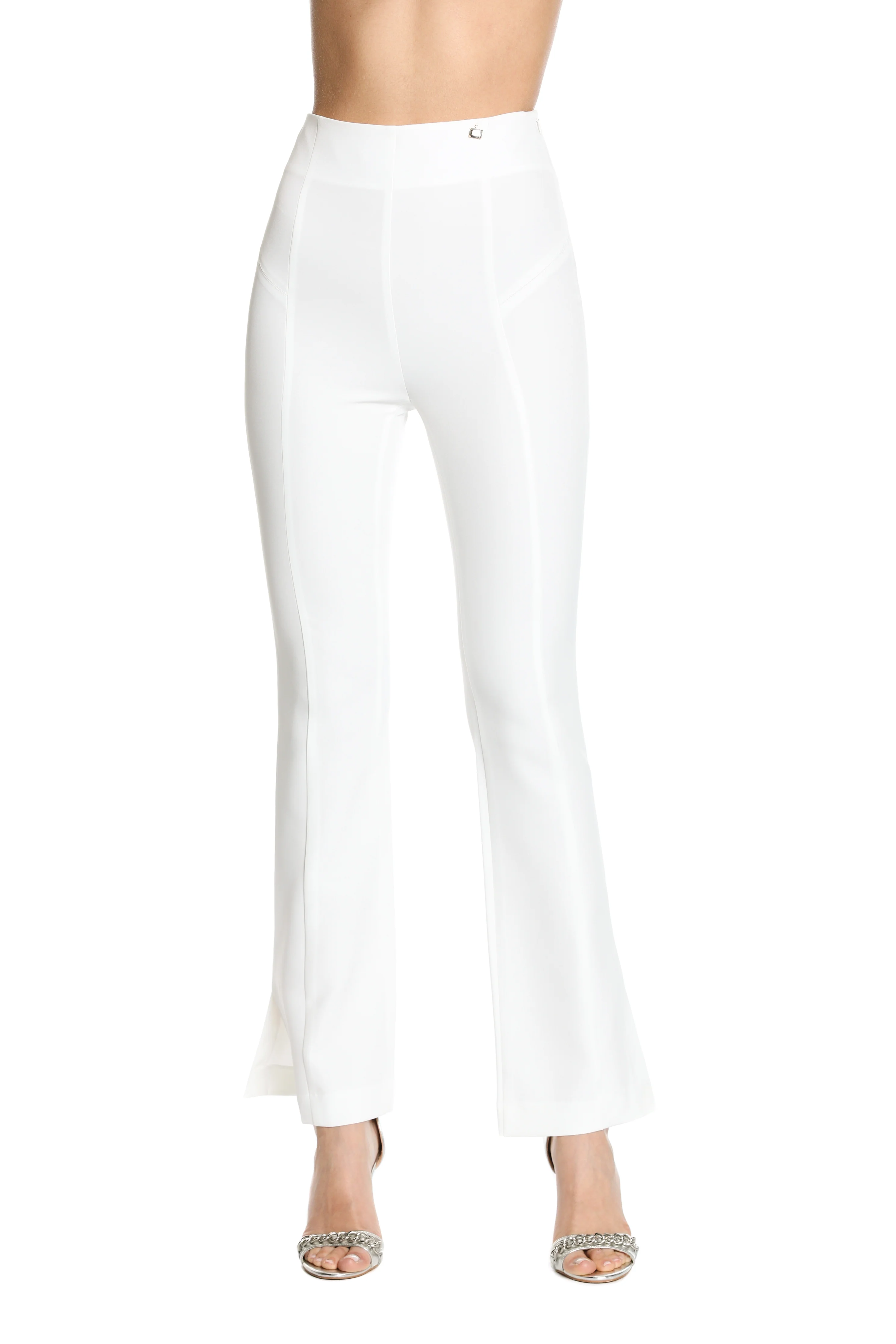 Pantalone WEE vita alta con bottoni imp.centrale più spacchi f.do - Image 8