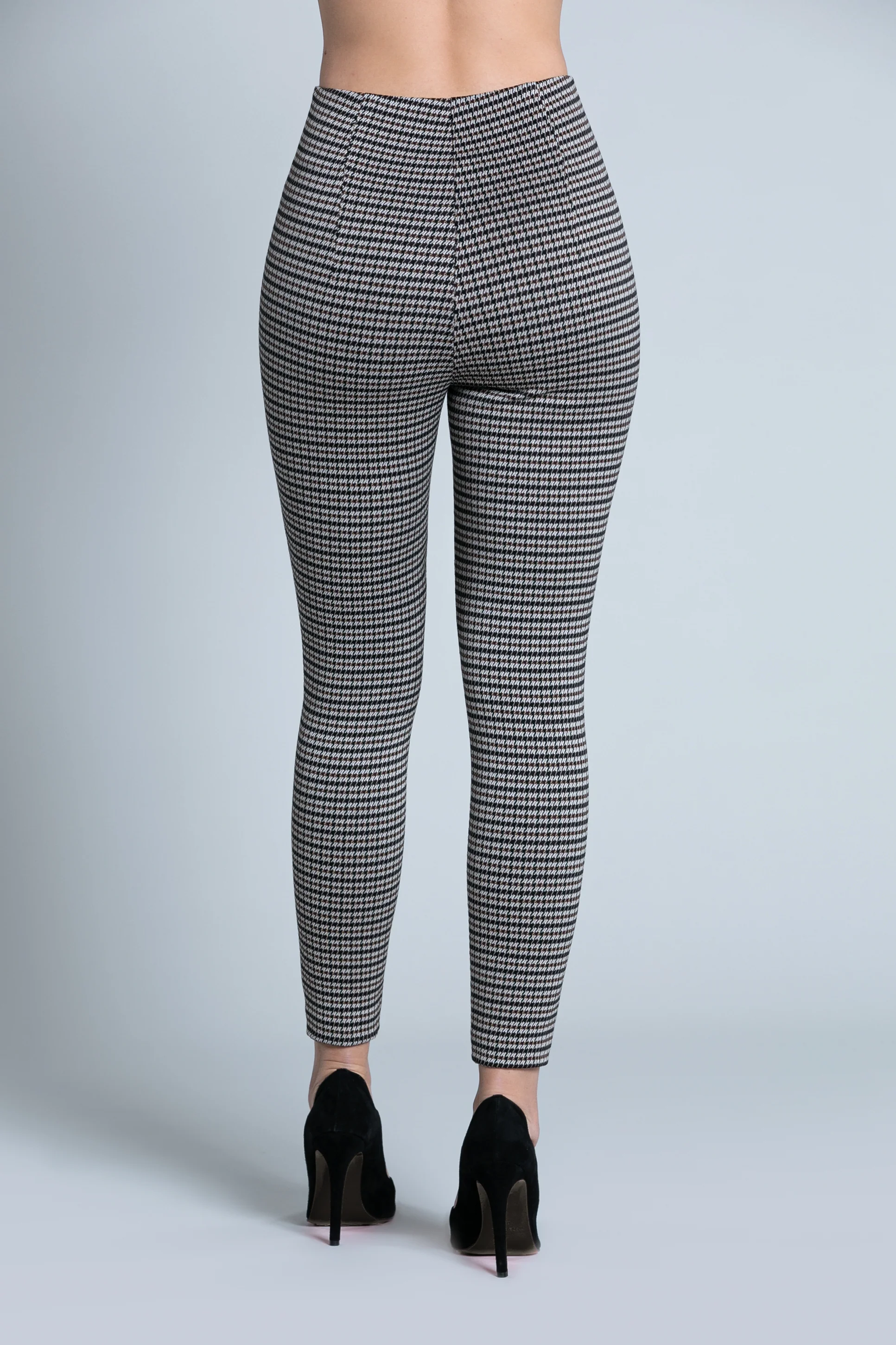 Pantalone AUGR vita alta senza cinturino con bottoni pie de poule - Image 4