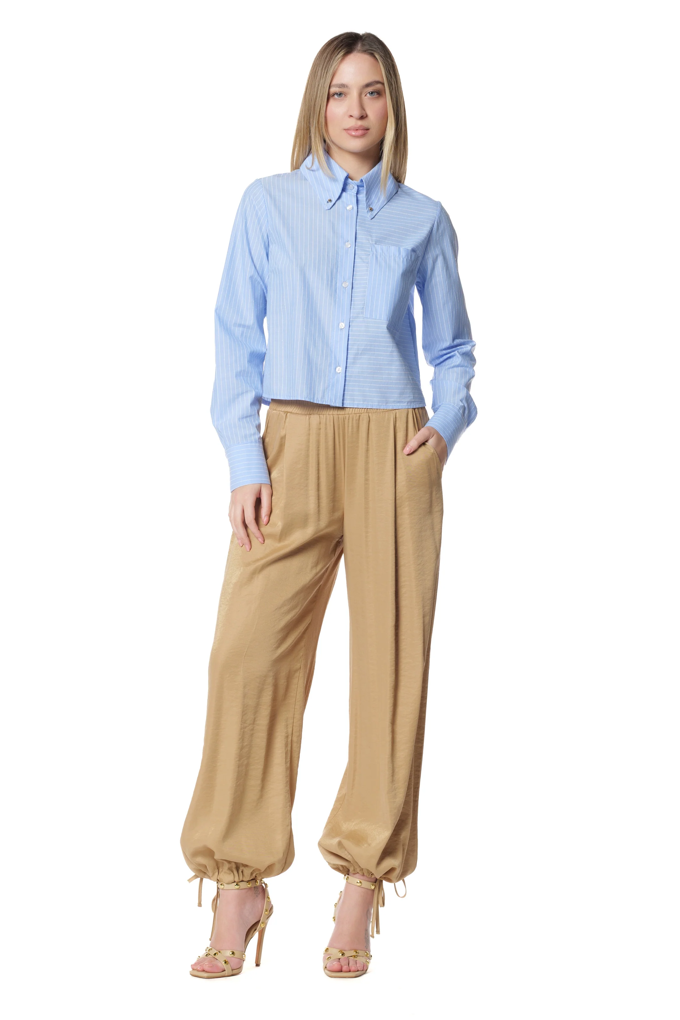 Pantalone BADRA largo con coulisse fondo - Image 4