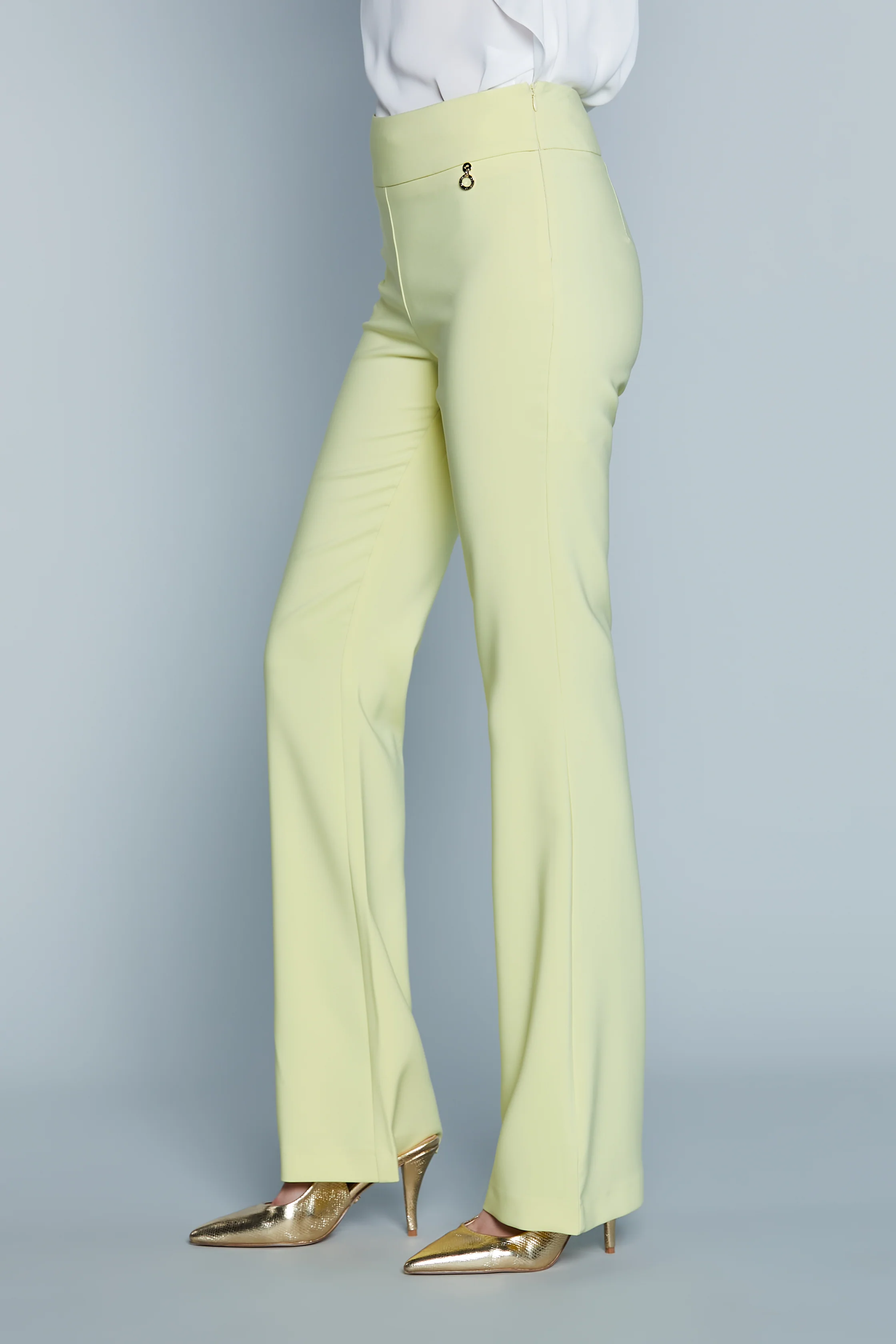 Pantalone BALBINA Vita Alta con Bustino Alto Zampa - Image 3