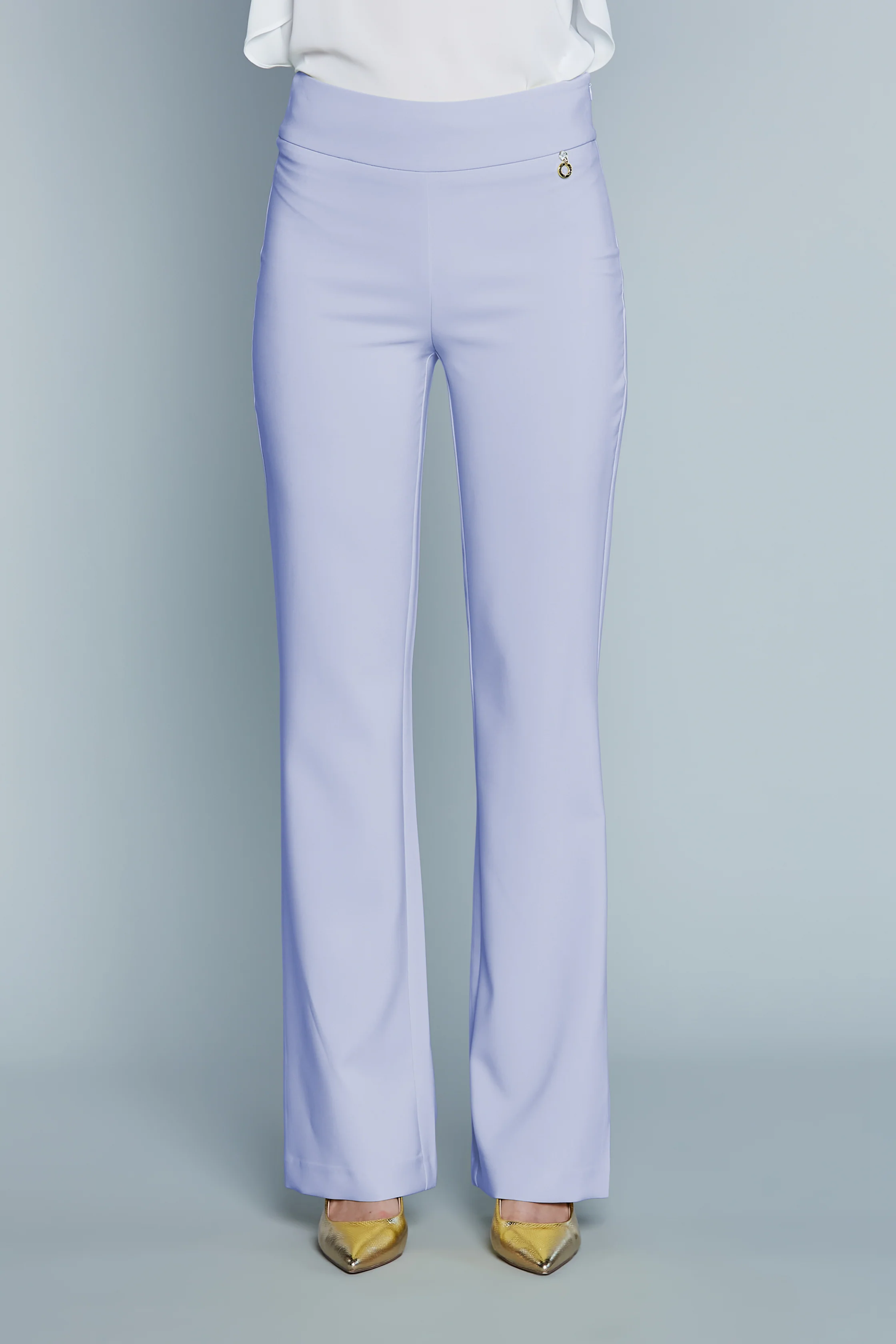 Pantalone BALBINA Vita Alta con Bustino Alto Zampa - Image 7