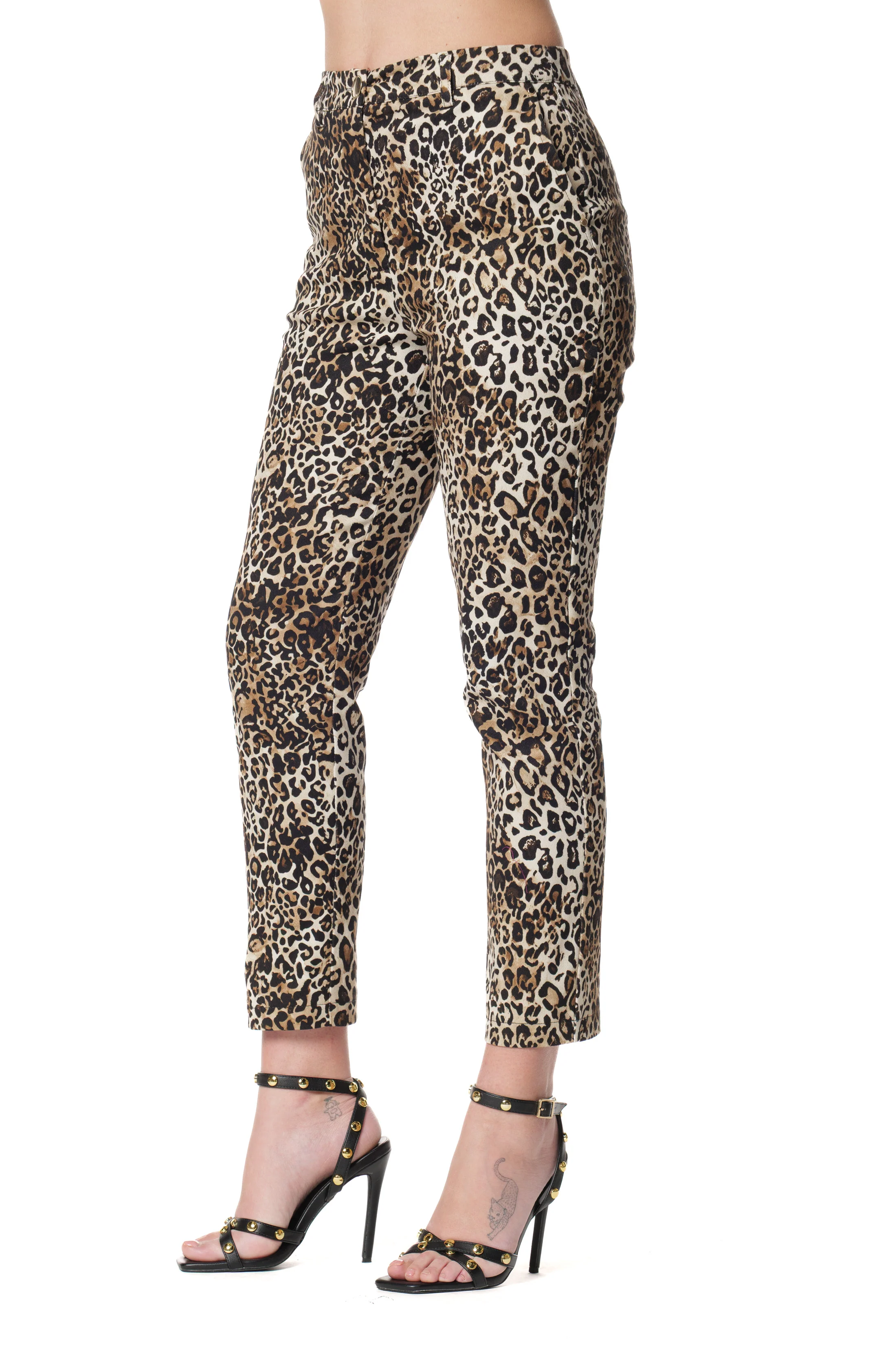 Pantalone CHERRY slim fantasia leopardo - Image 2