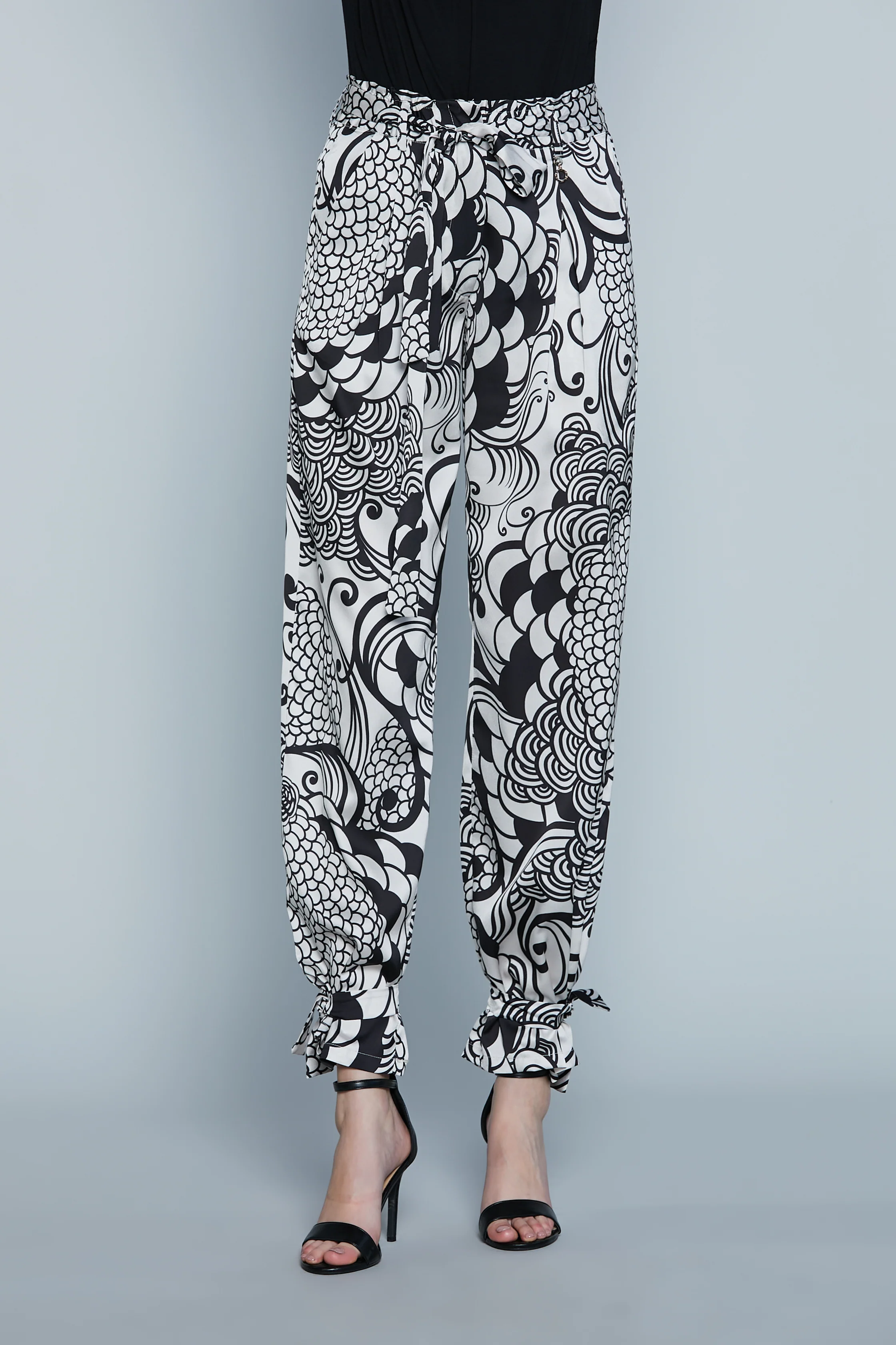 Pantalone COSAHO Vita Alta con Elastico più Cintura più Lacci Al Fondo Fant. Optical - Image 2