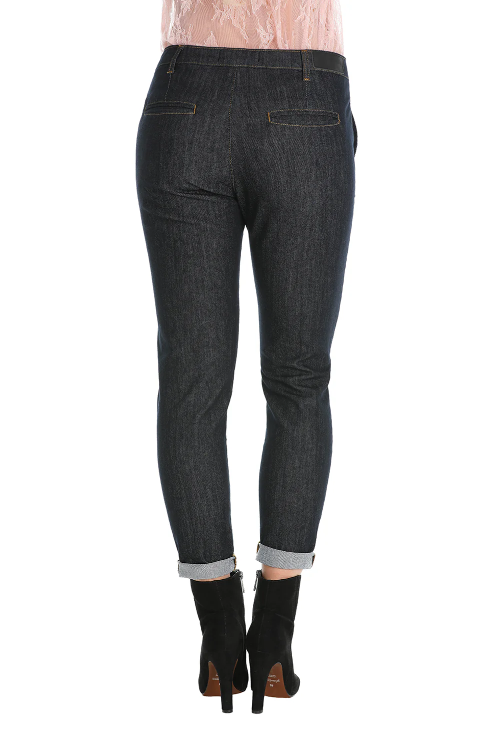 Pantalone jeans con tsche francesi blue scuro BASMA - Image 3