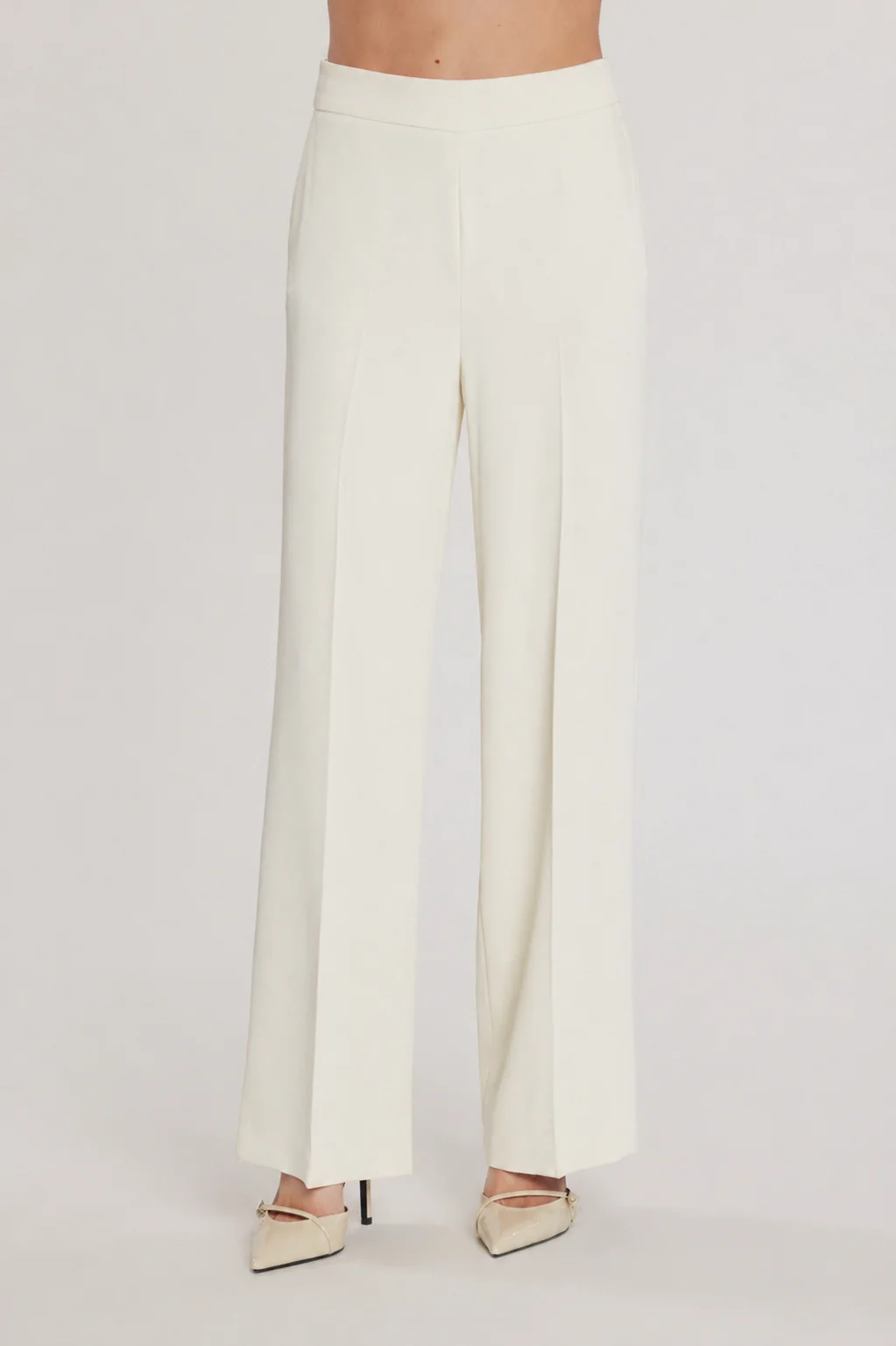 Pantalone LALIM vita alta palazzo con tasche francesi - Image 5