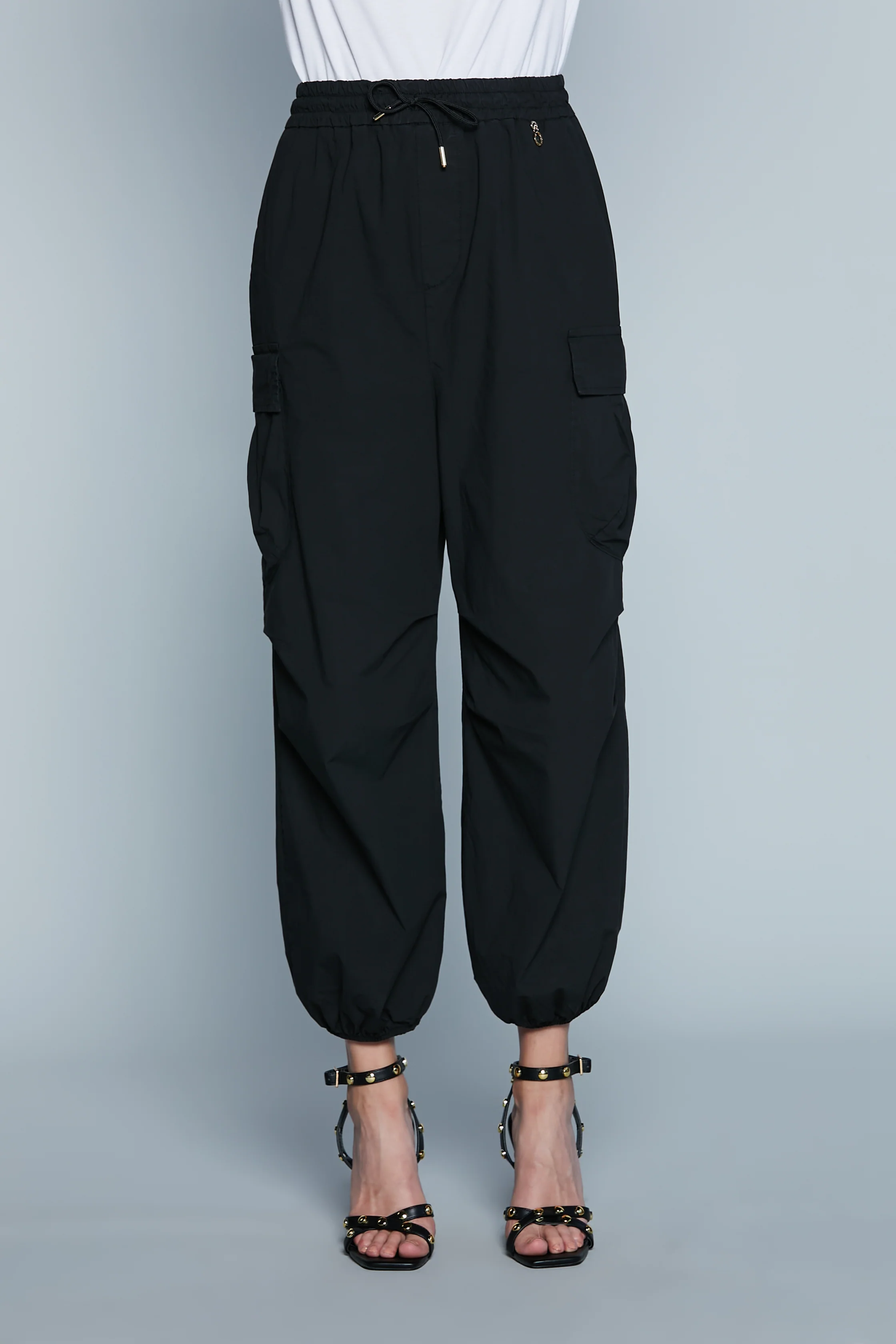Pantalone MACAPA Vita Alta con Elastico più Coulisse più Tasconi più Elastico Fdo - Image 2