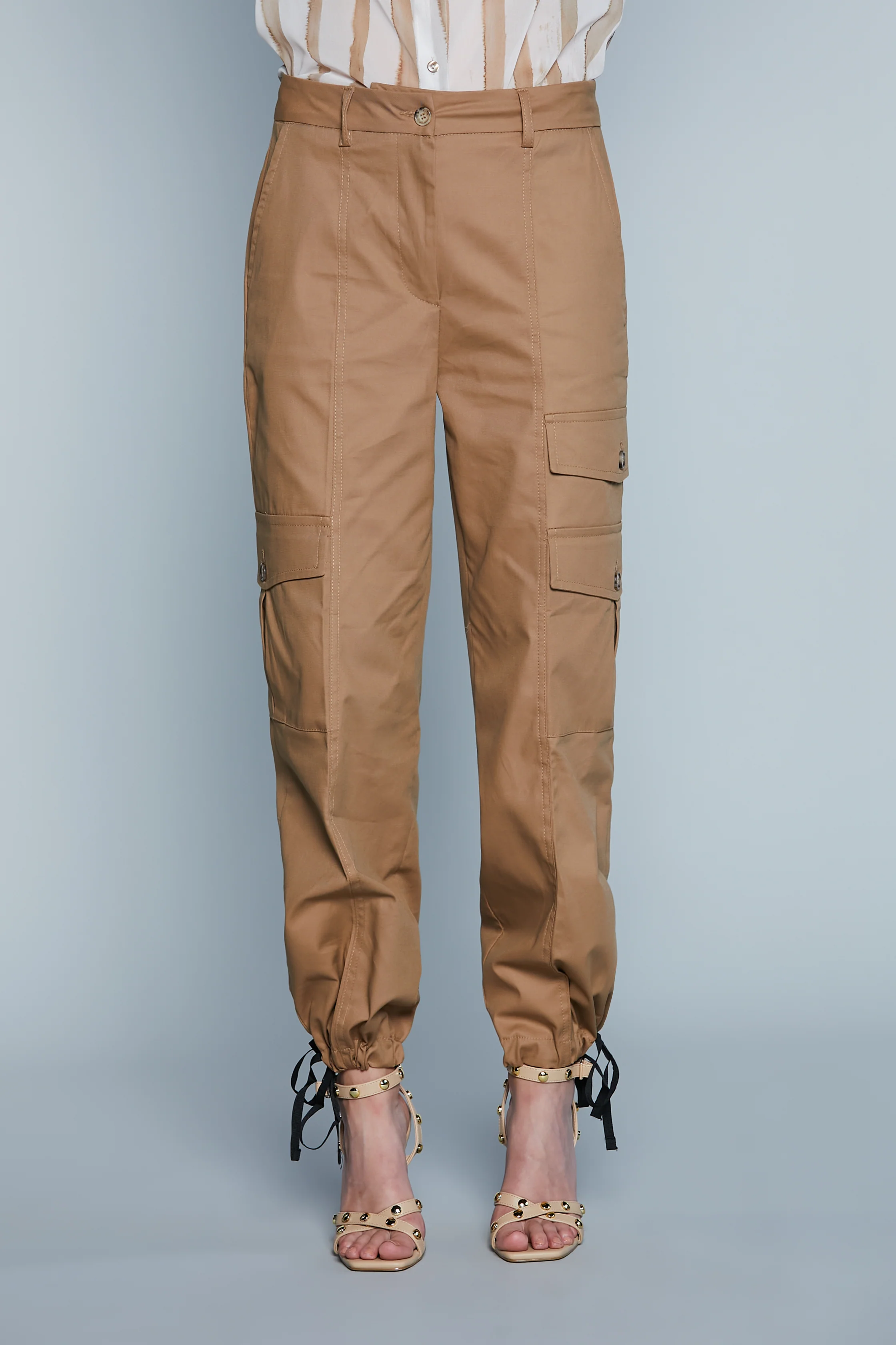 Pantalone NOISET Vita Alta con Tasche più Tasconi più Coulisse Fondo - Image 2