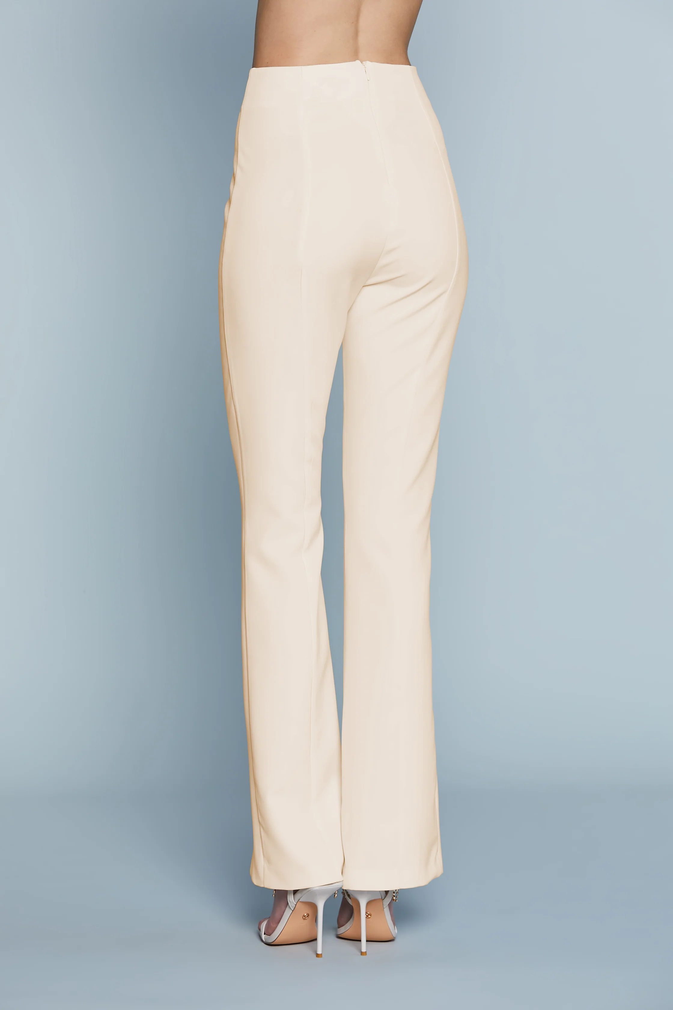 Pantalone PIETRES Vita Alta con Spacchi Dav.Zip Retro - Image 4