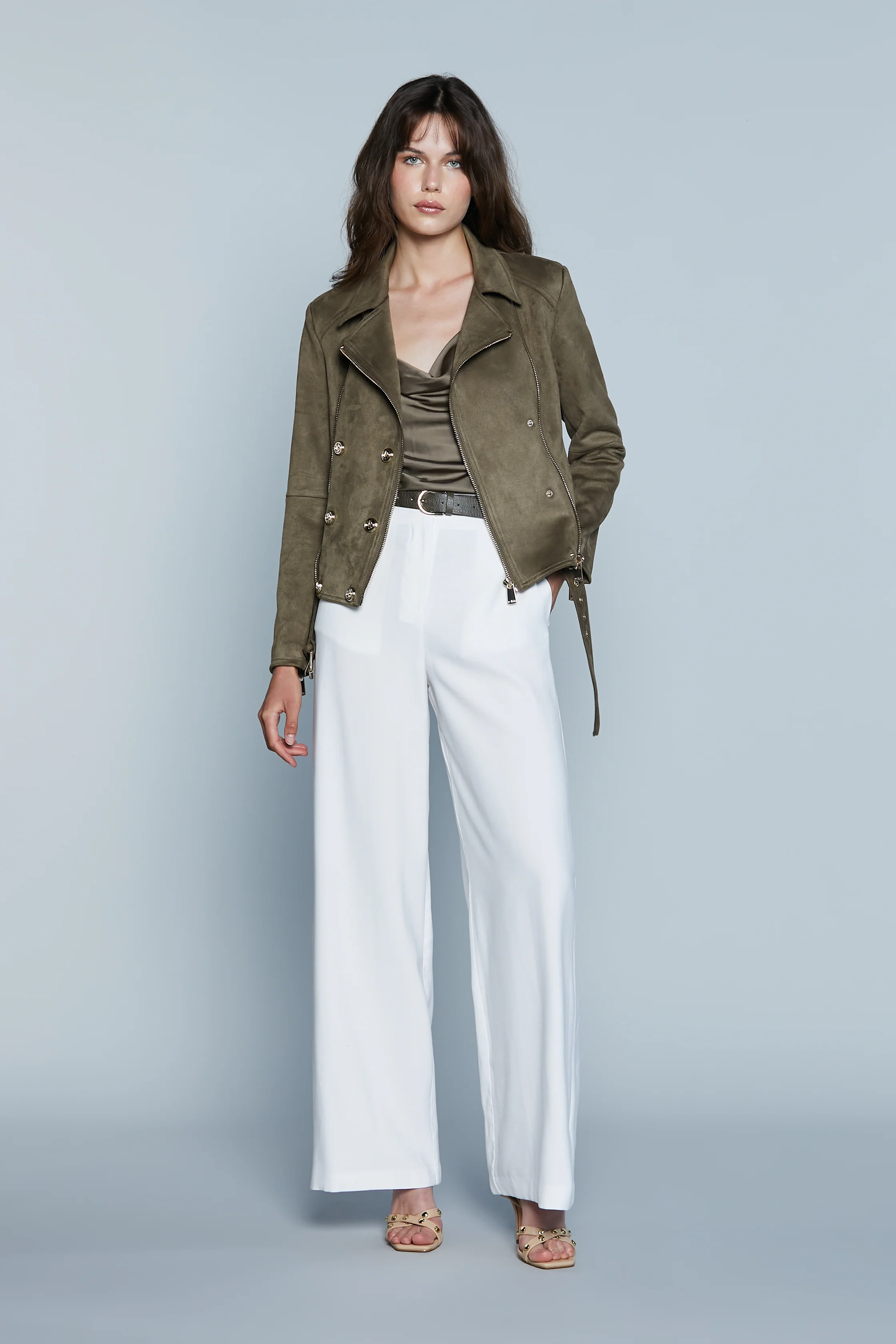 Pantalone PREZIOSA Vita Alta con Cintura più Ts Francesi più Filetto Palazzo