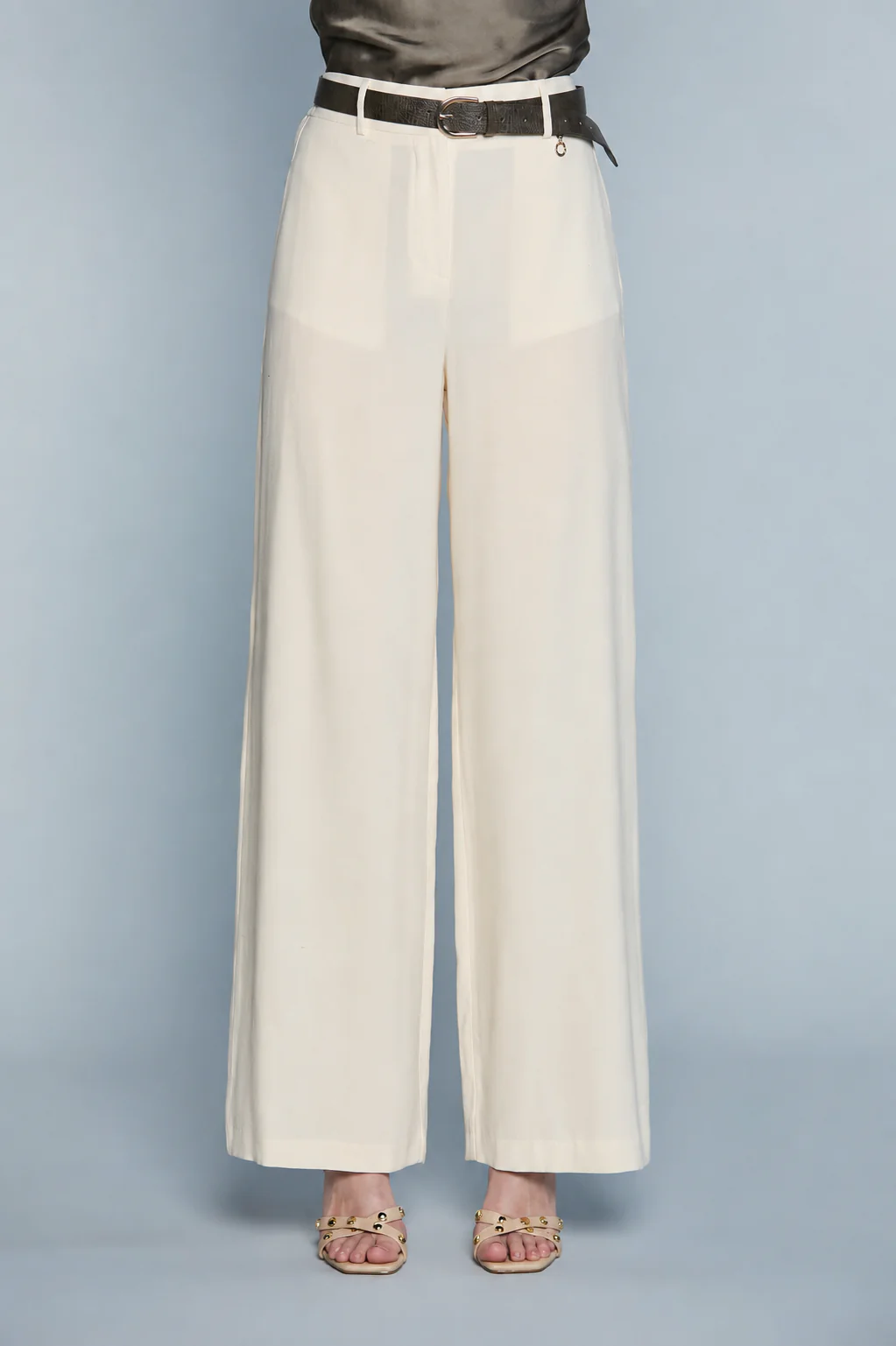 Pantalone PREZIOSA Vita Alta con Cintura più Ts Francesi più Filetto Palazzo - Image 6