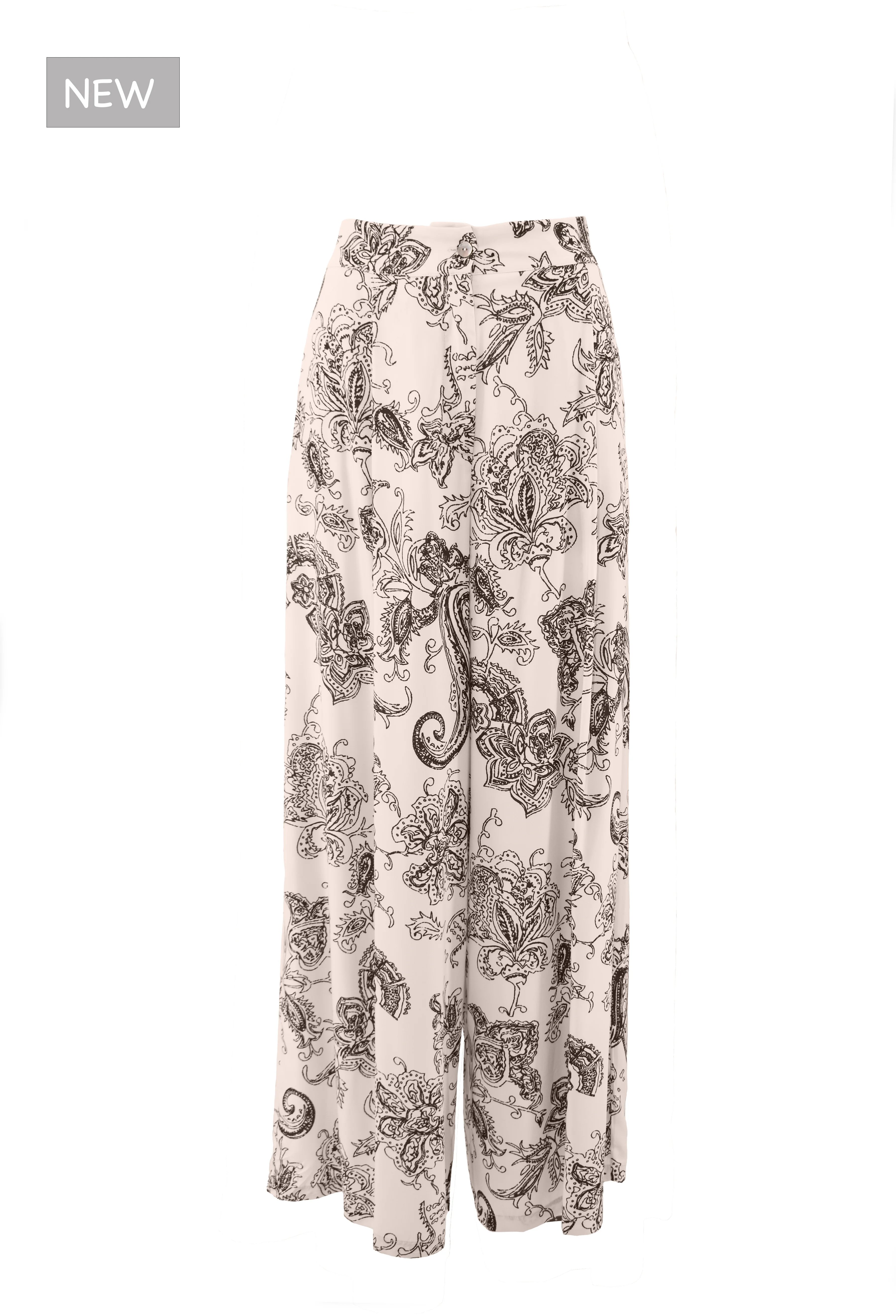 Pantalone TIRIH fantasia paisley ampio con pinces