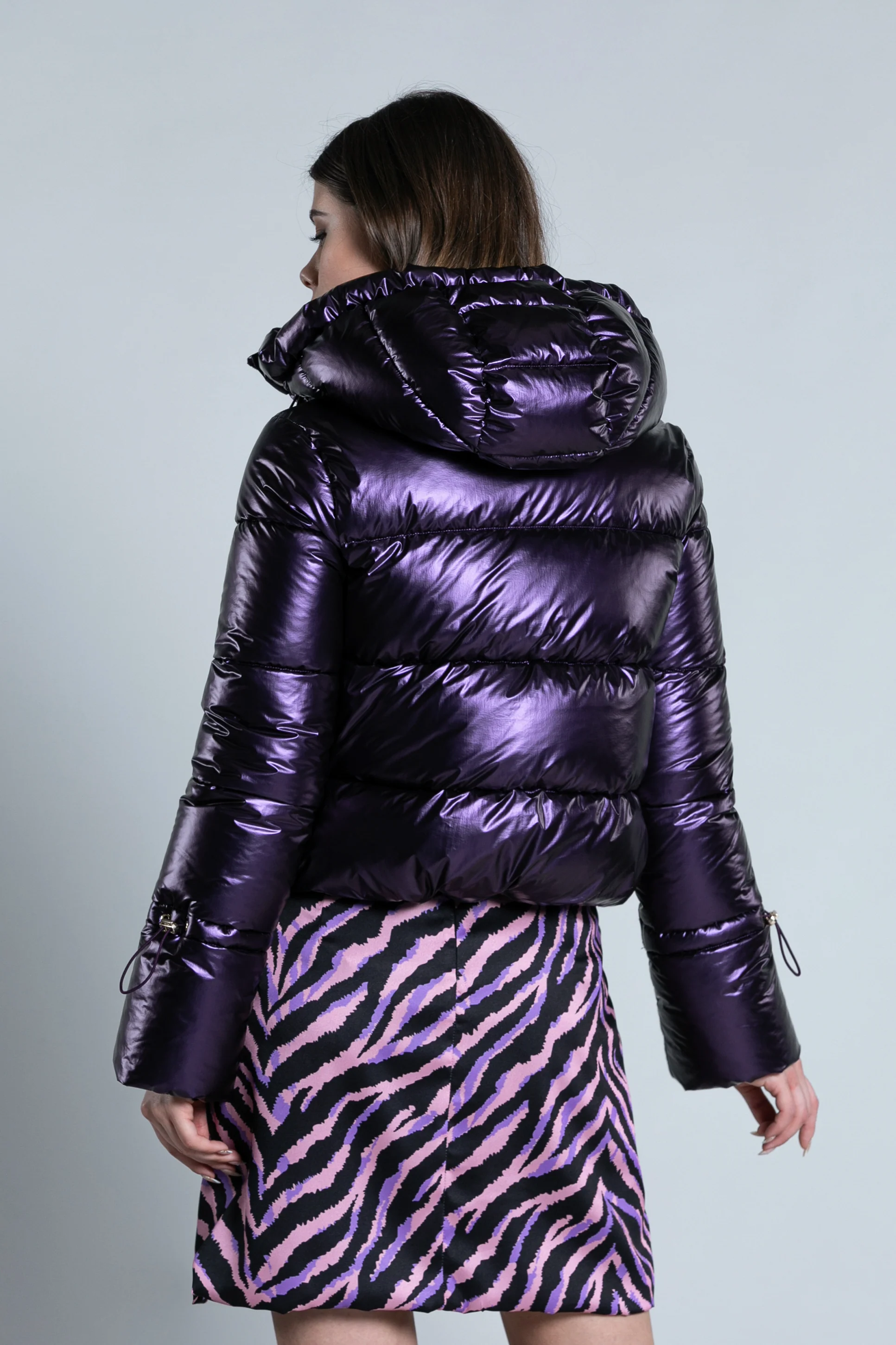 Piumino BRONZISA corto manica lunga con zip più cappuccio più coulisse - Image 6