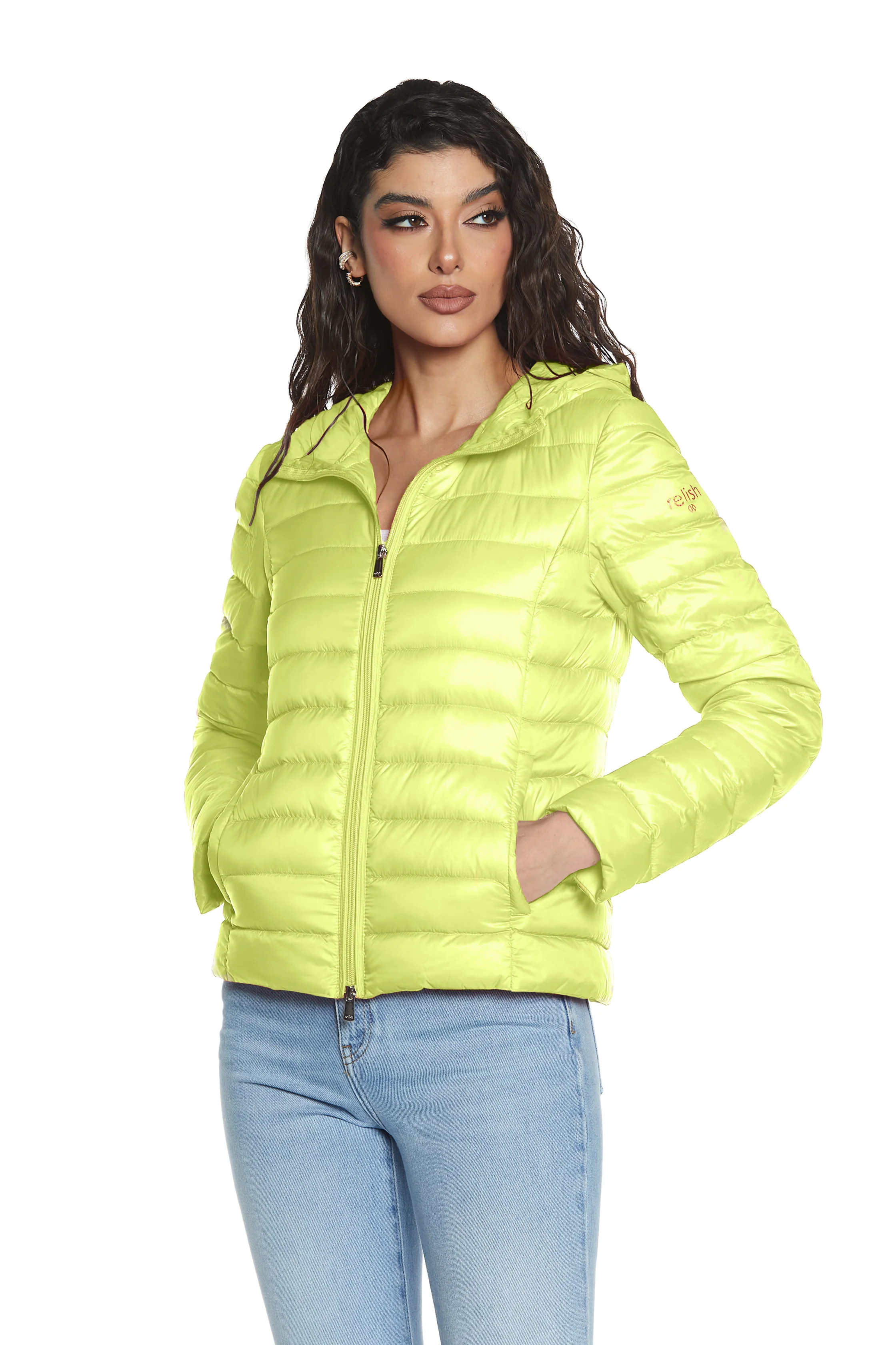 Giubbino NONCI manica lunga con cappuccio più zip più tasche più sacchetto piumino superlight - Image 6
